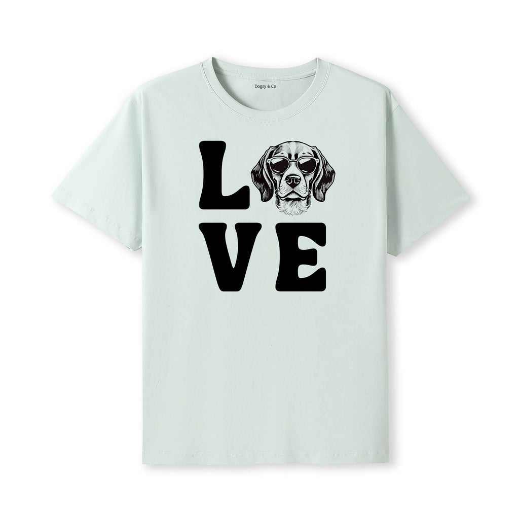 Beagle LOVE DOGS Tshirt - Mint