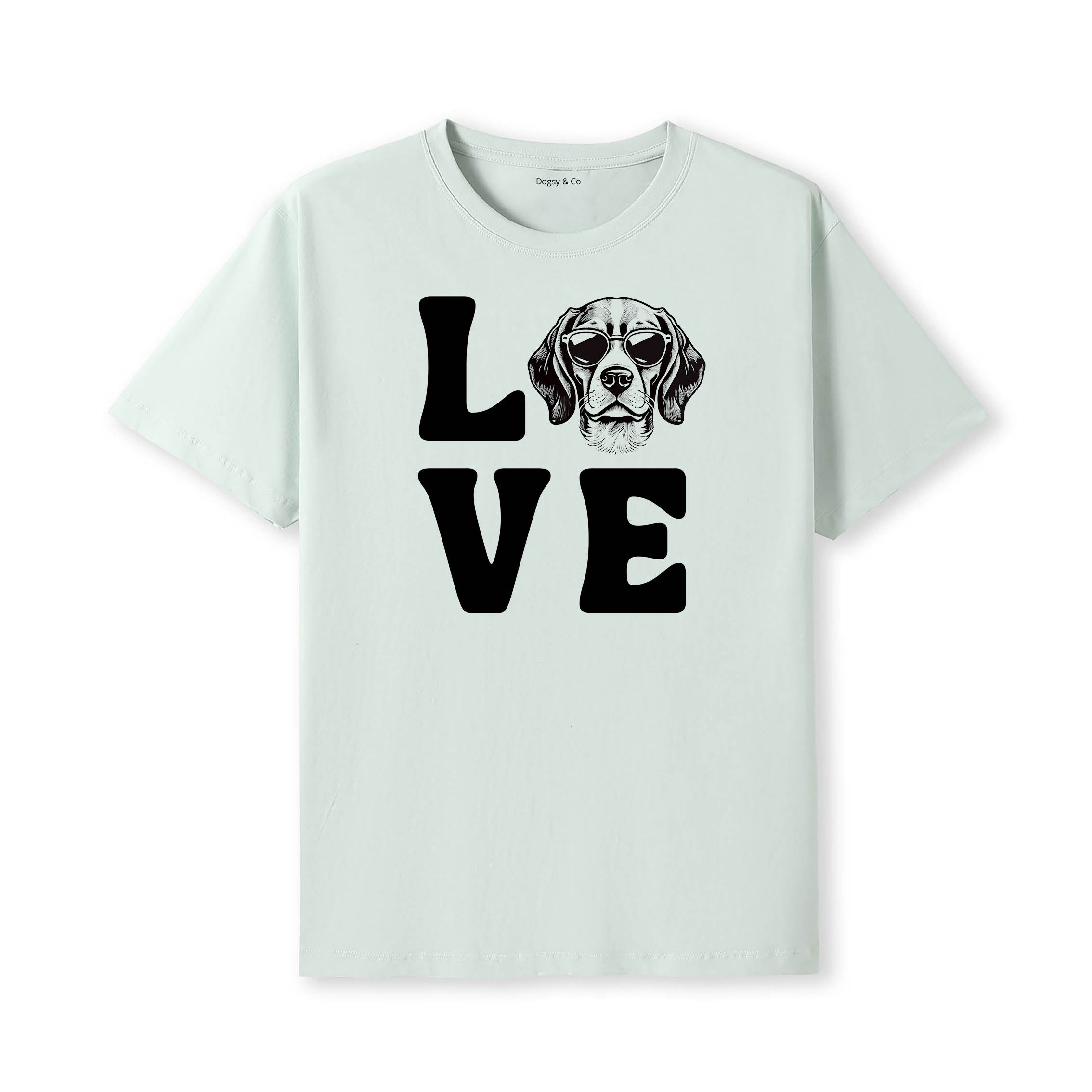 Beagle LOVE DOGS Tshirt - Mint