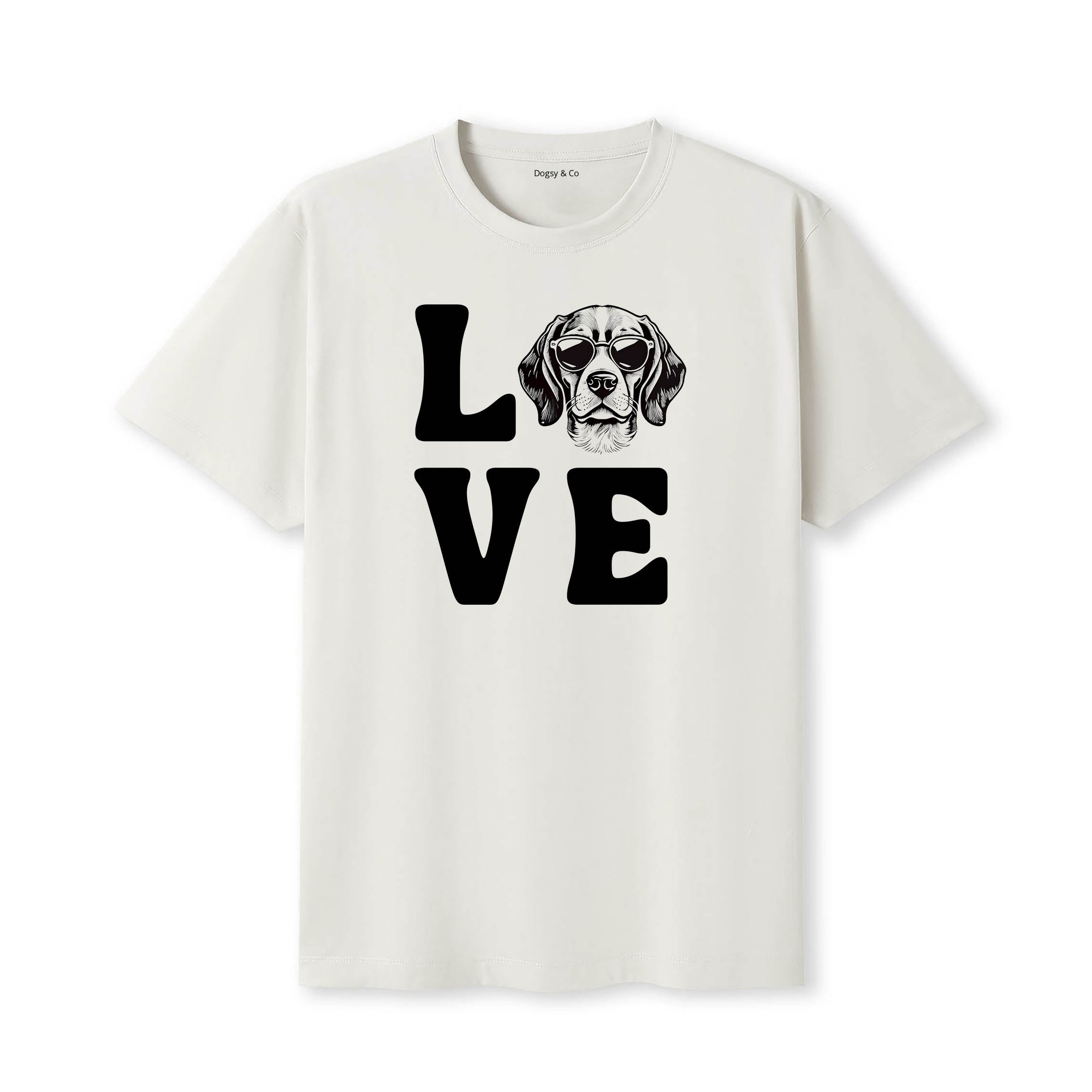 Beagle LOVE DOGS Tshirt - Natural