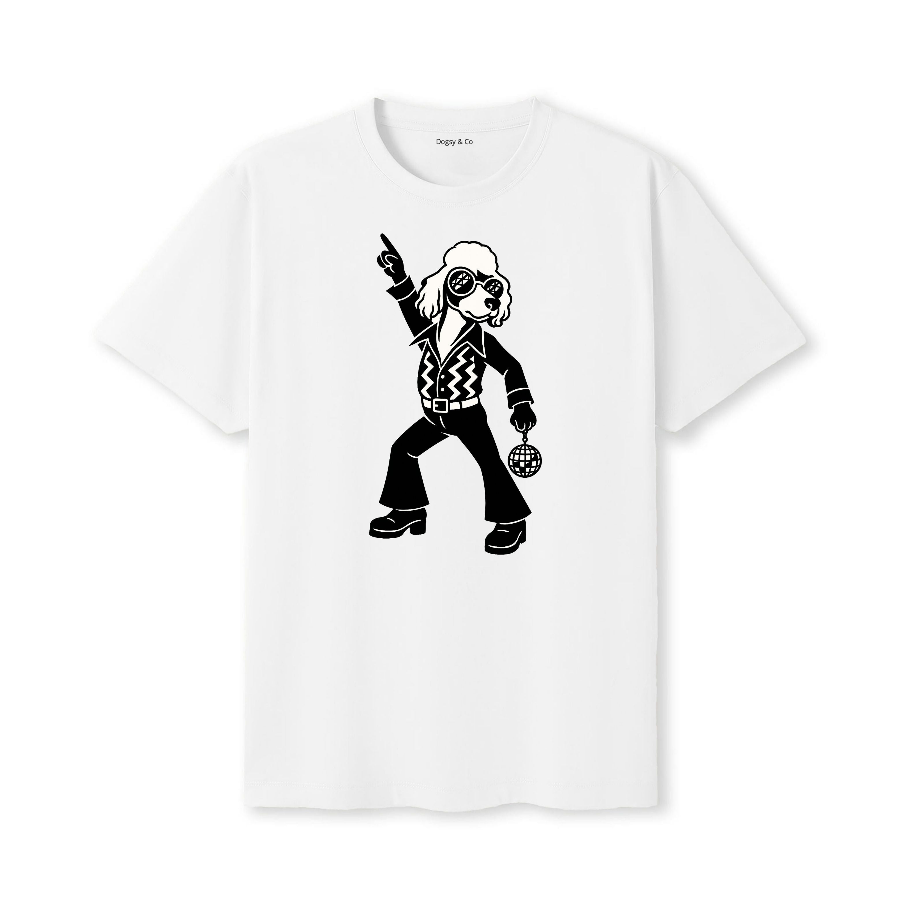Bedlington Terrier Disco Doggo T-Shirt - alternate view