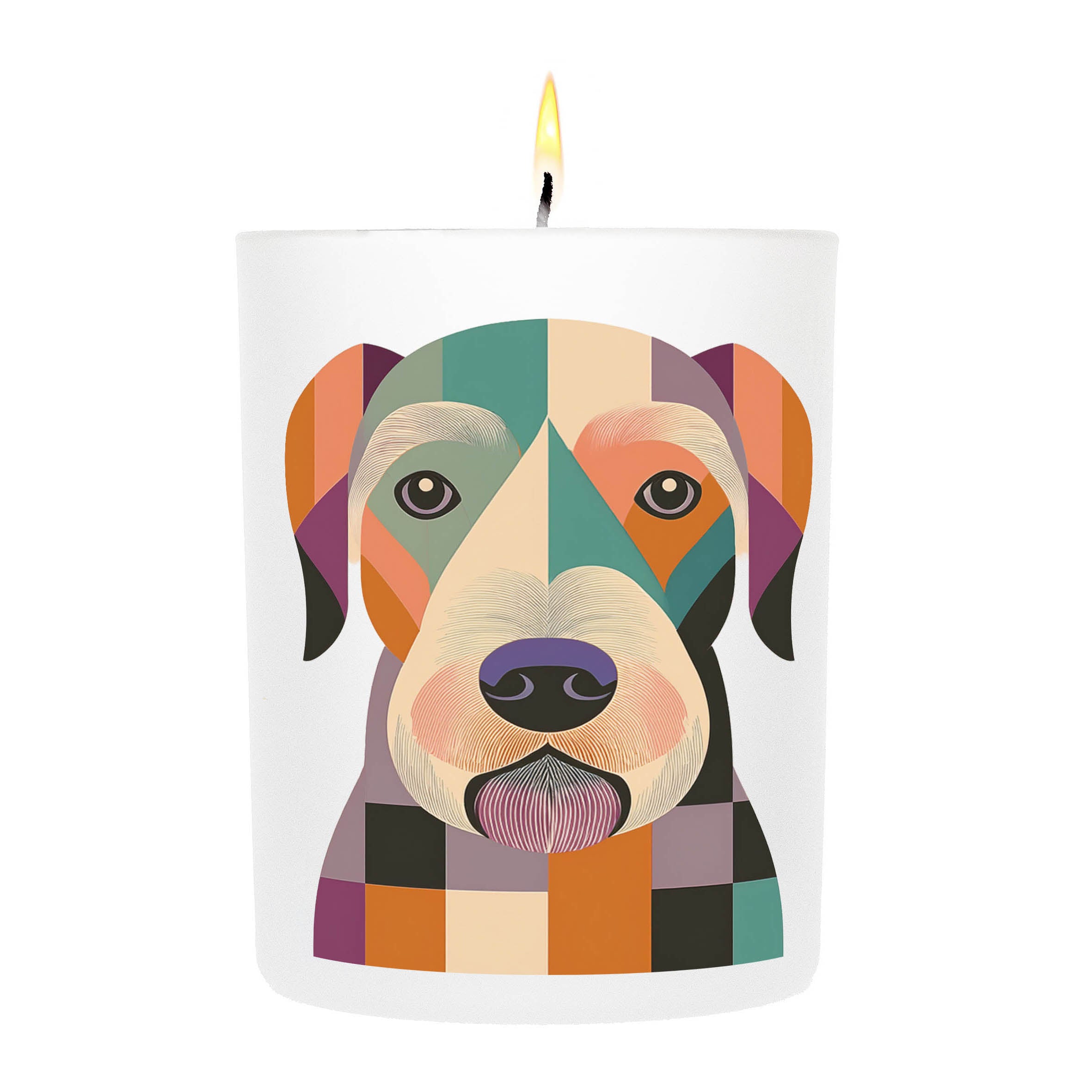 Bedlington Terrier Graphic Bold Dog Candle