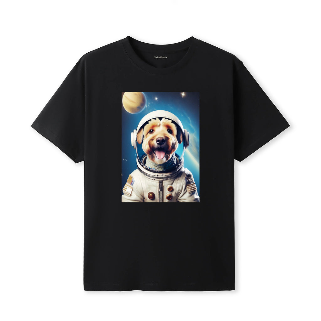 Bedlington Terrier Astronaut Dog T-shirt - Black | Dogsy & Co