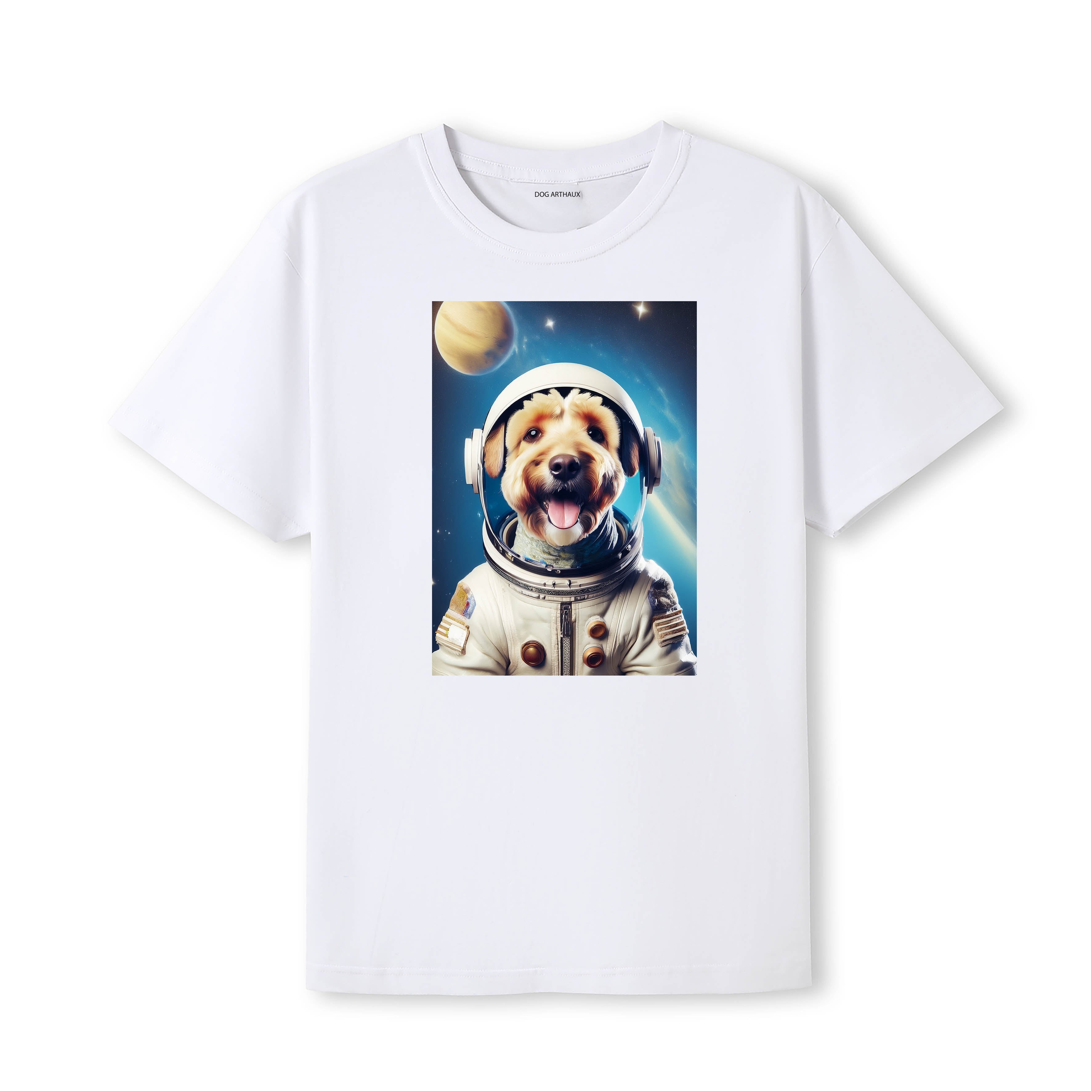 Bedlington Terrier Astronaut Dog T-shirt - White