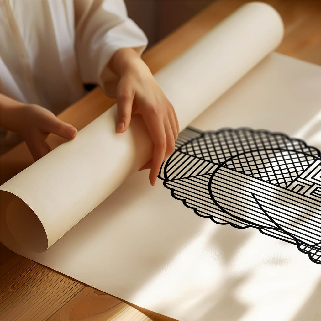 Bedlington Terrier Geometric Line Art mockup
