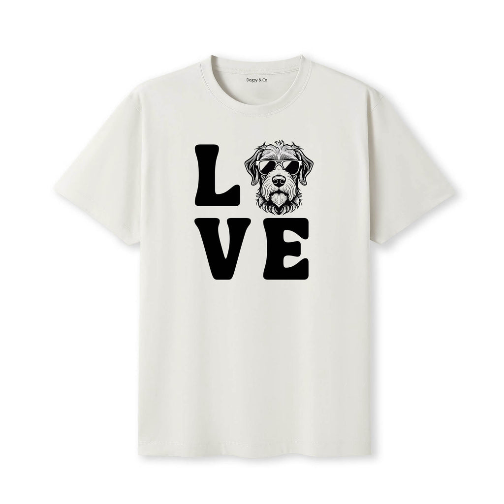 Bedlington Terrier LOVE DOGS Tshirt - Natural