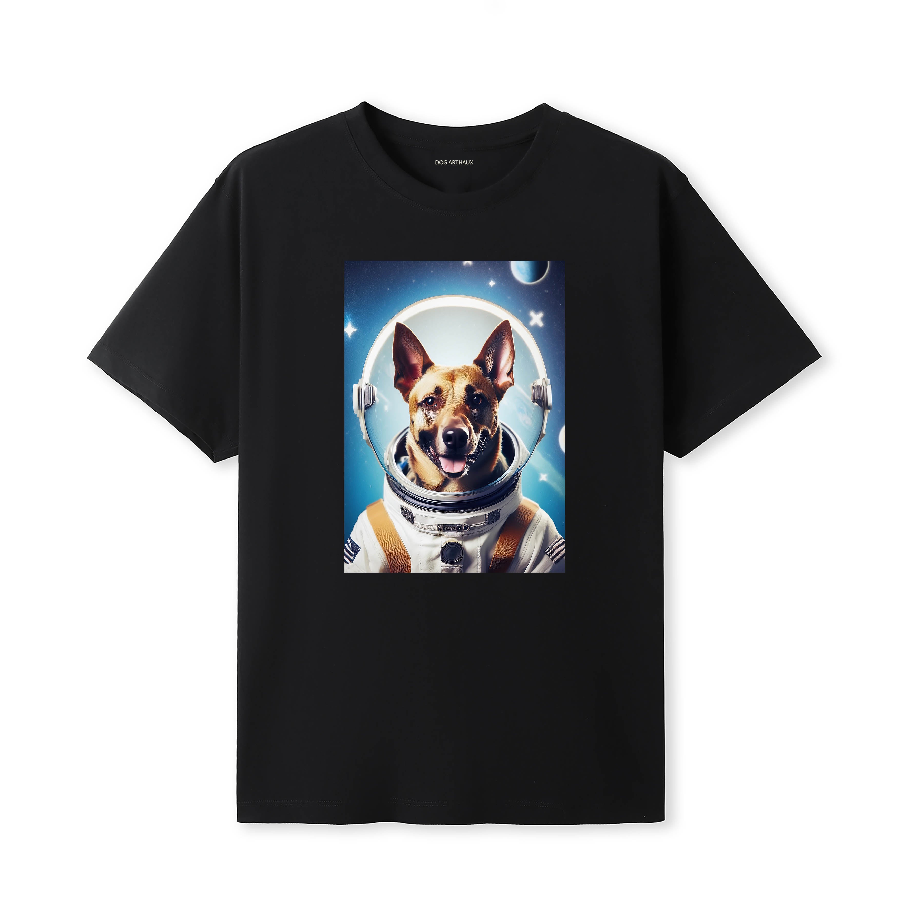 Belgian Shepherd Astronaut Dog T-shirt - Black | Dogsy & Co