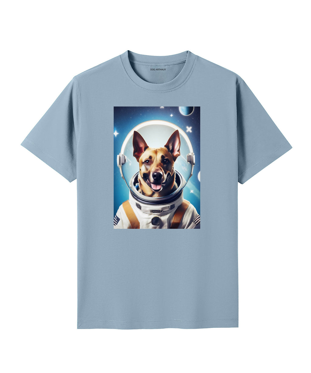 Belgian Shepherd Astronaut Dog T-shirt - Blue