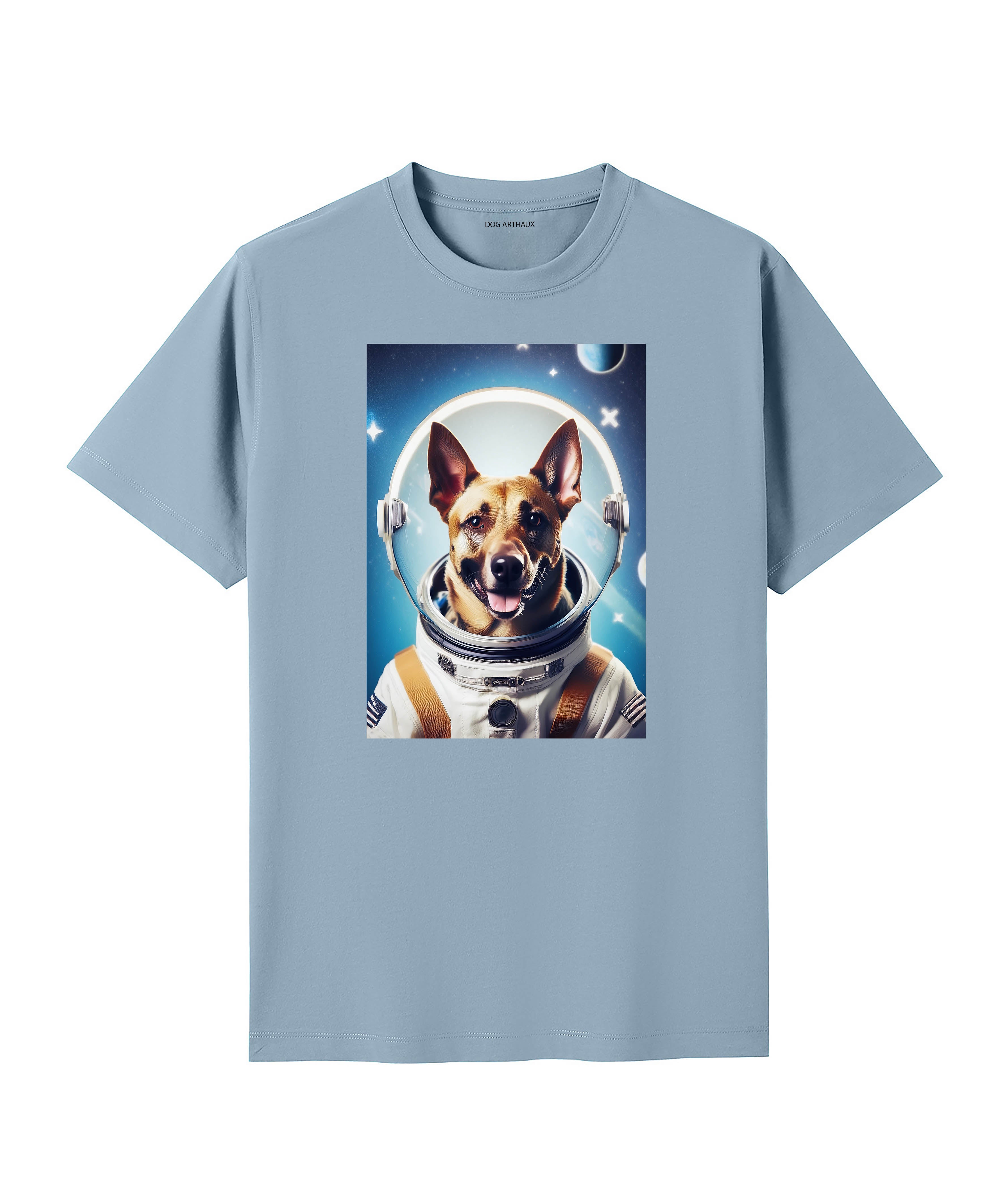 Belgian Shepherd Astronaut Dog T-shirt - Blue
