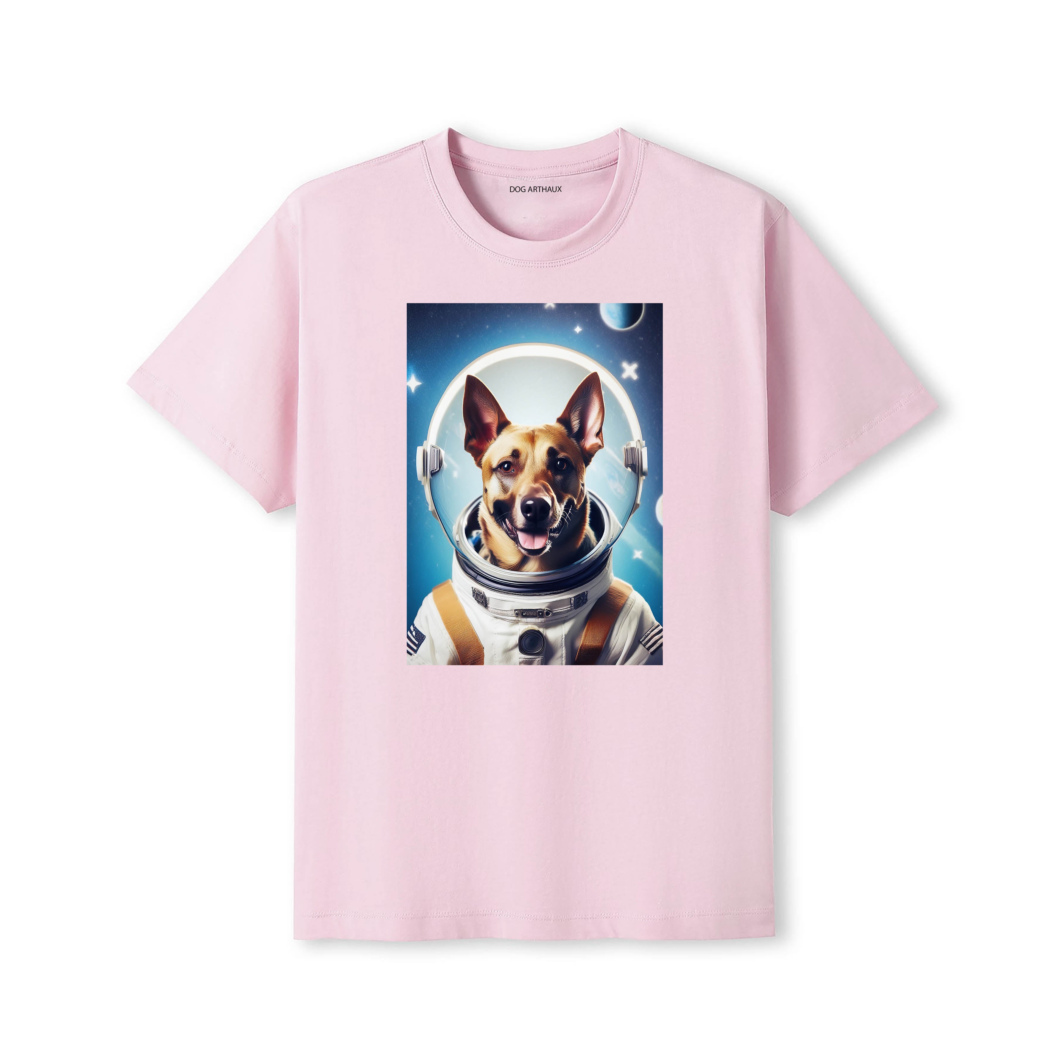 Belgian Shepherd Astronaut Dog T-shirt - Pink