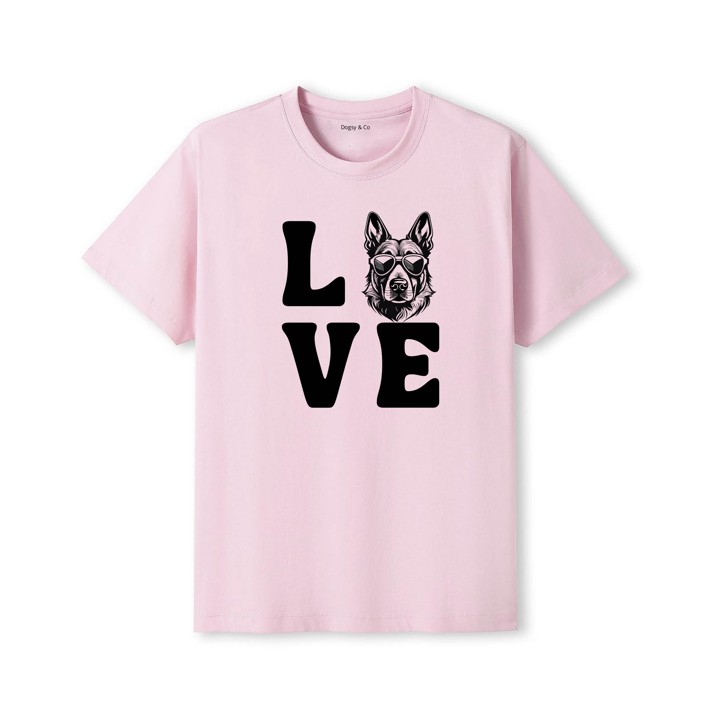 Belgian Shepherds LOVE DOGS Tshirt - Pink