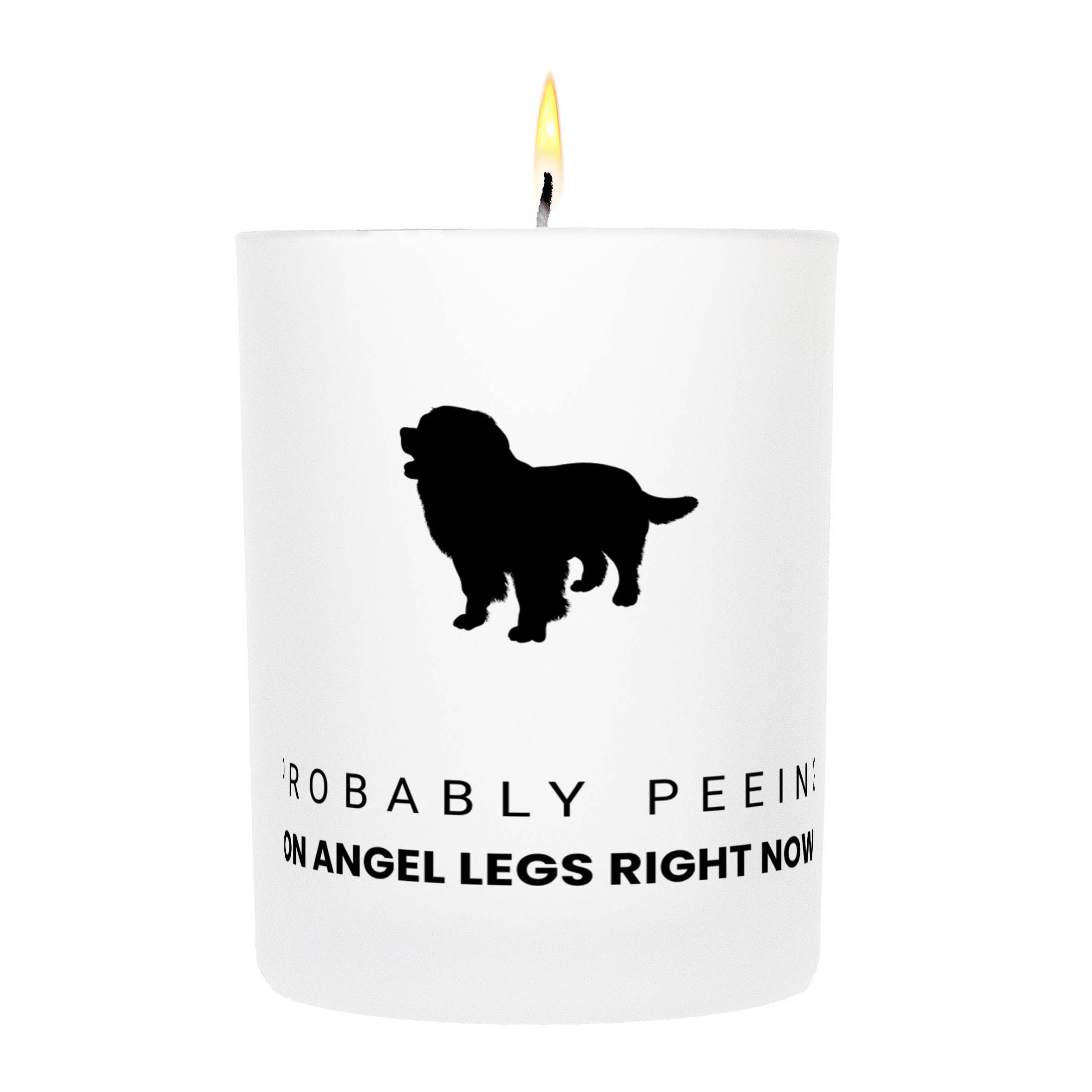 Bernese Mountain Dog – Probably Peeing on Angel Legs Right Now Custom Candle