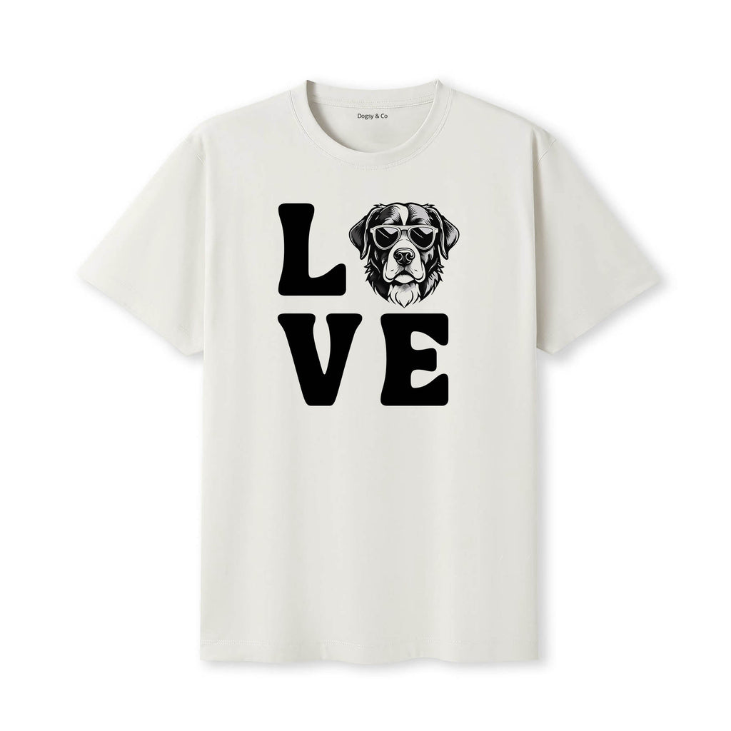 Bernese Mountain Dog LOVE DOGS Tshirt - Natural