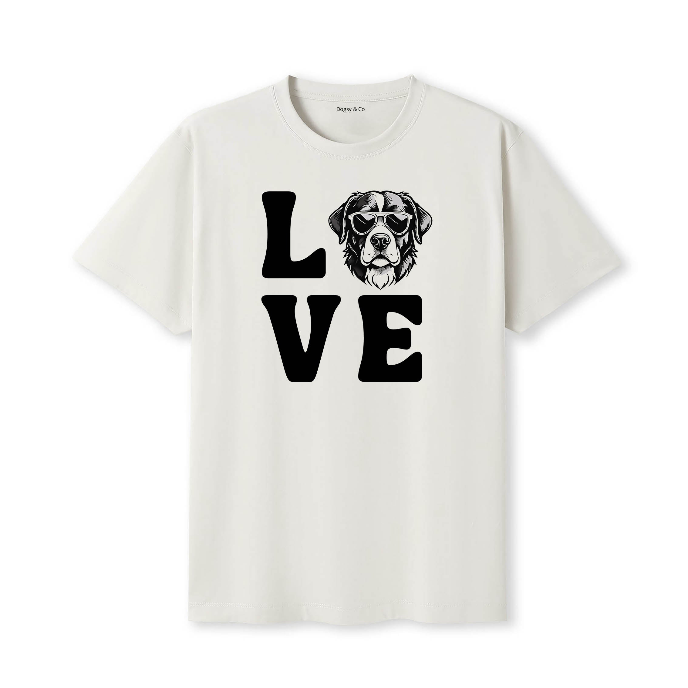 Bernese Mountain Dog LOVE DOGS Tshirt - Natural