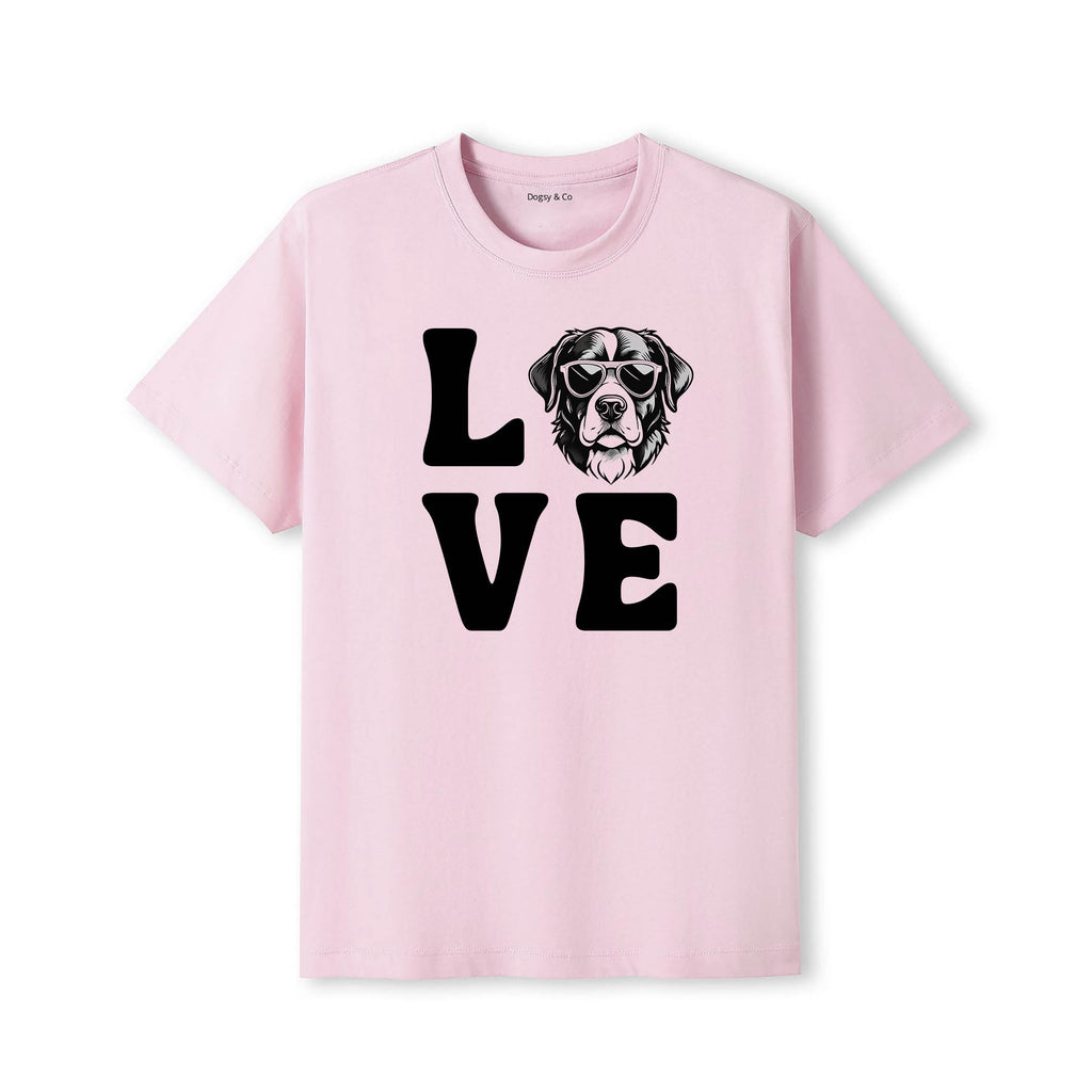 Bernese Mountain Dog LOVE DOGS Tshirt - Pink