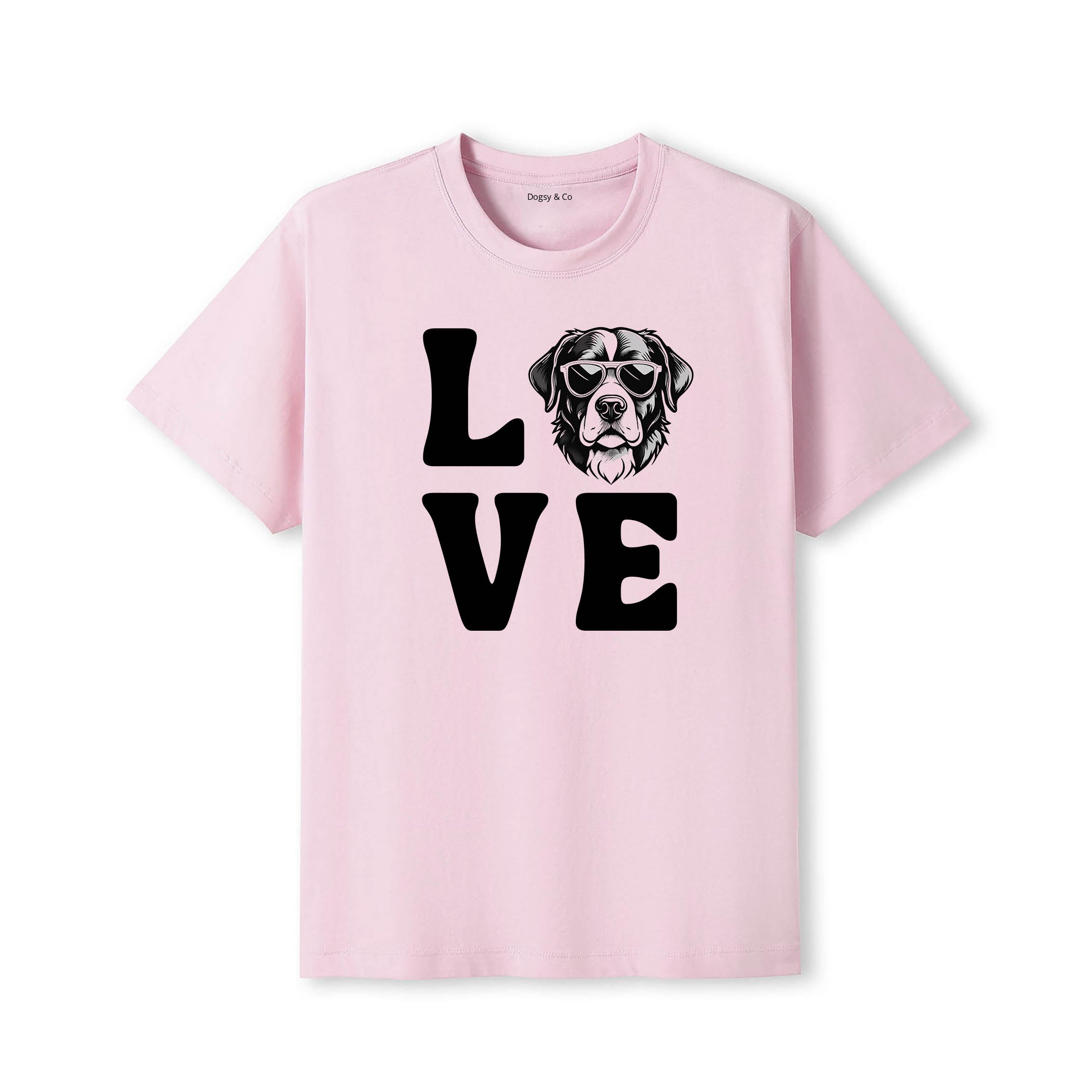 Bernese Mountain Dog LOVE DOGS Tshirt - Pink