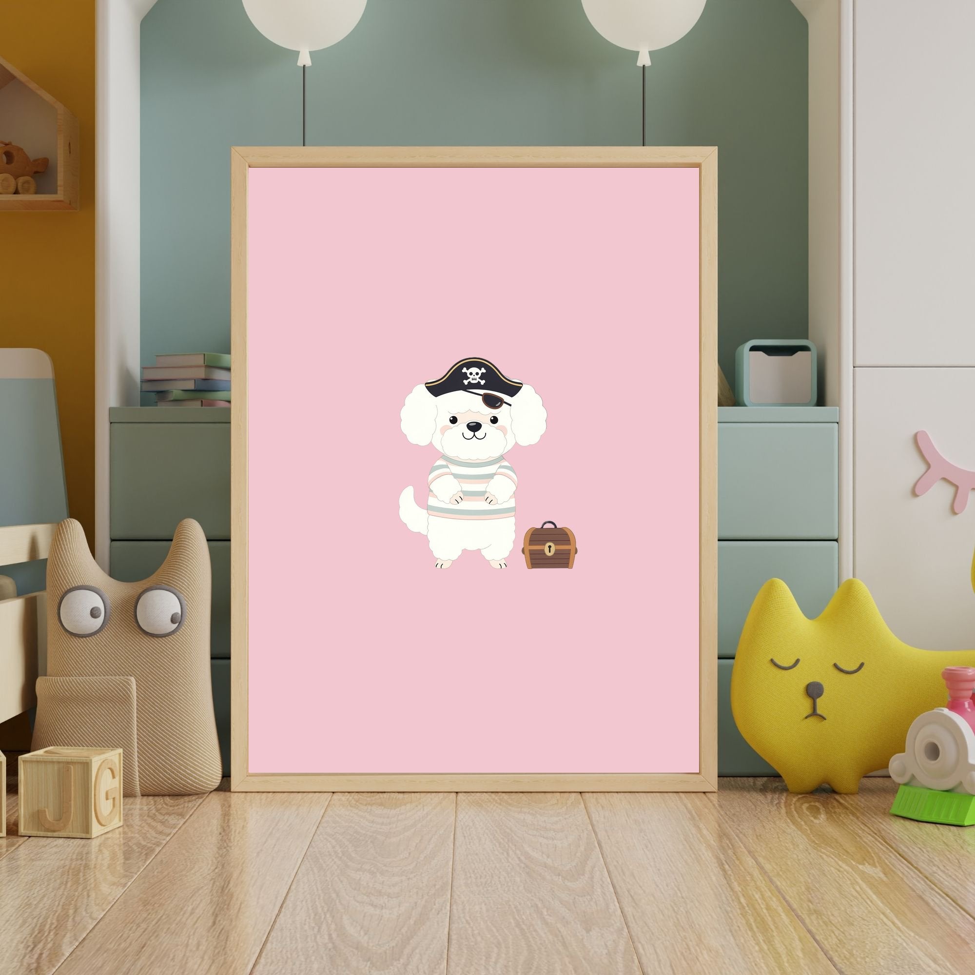 Bichon Frise Kids Nursery Wall Art Print Bundle — 22 Dog Costume Designs, 5 Colours, 6 Print Sizes | Digital Download