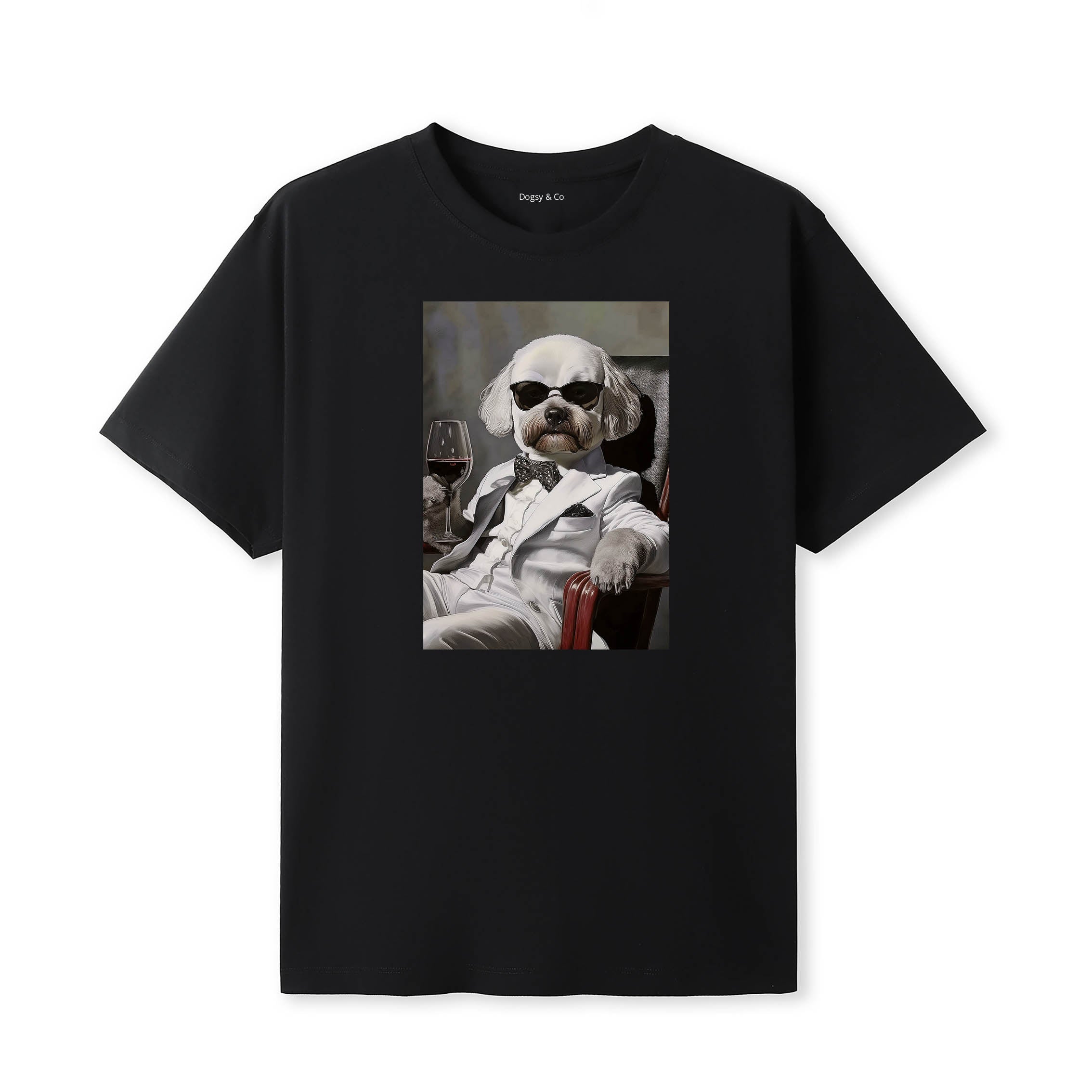 Bichon Frise distinguished gentleman dog t-shirt - black