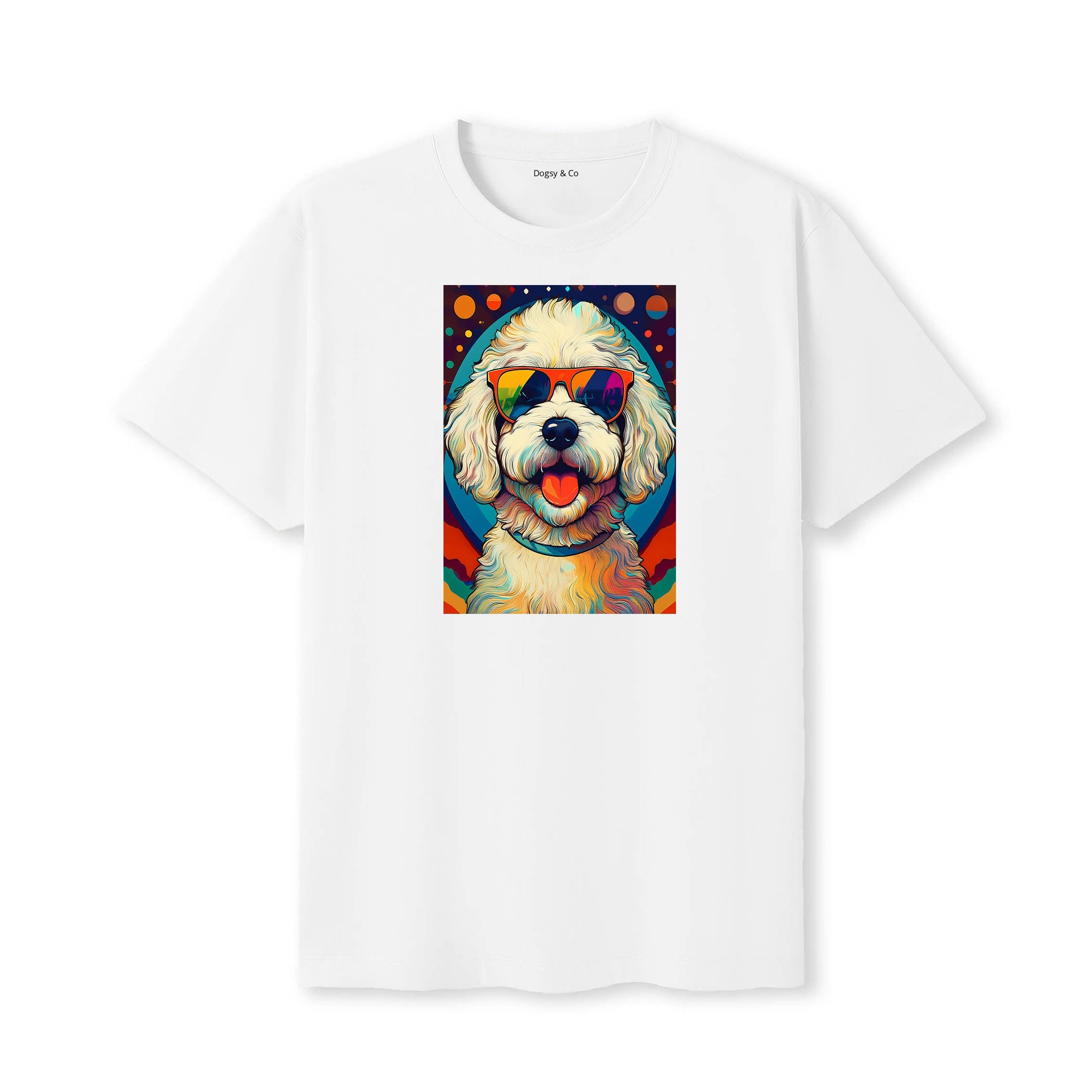 Bichon Frise Sunnies Dog T-Shirt V1 White
