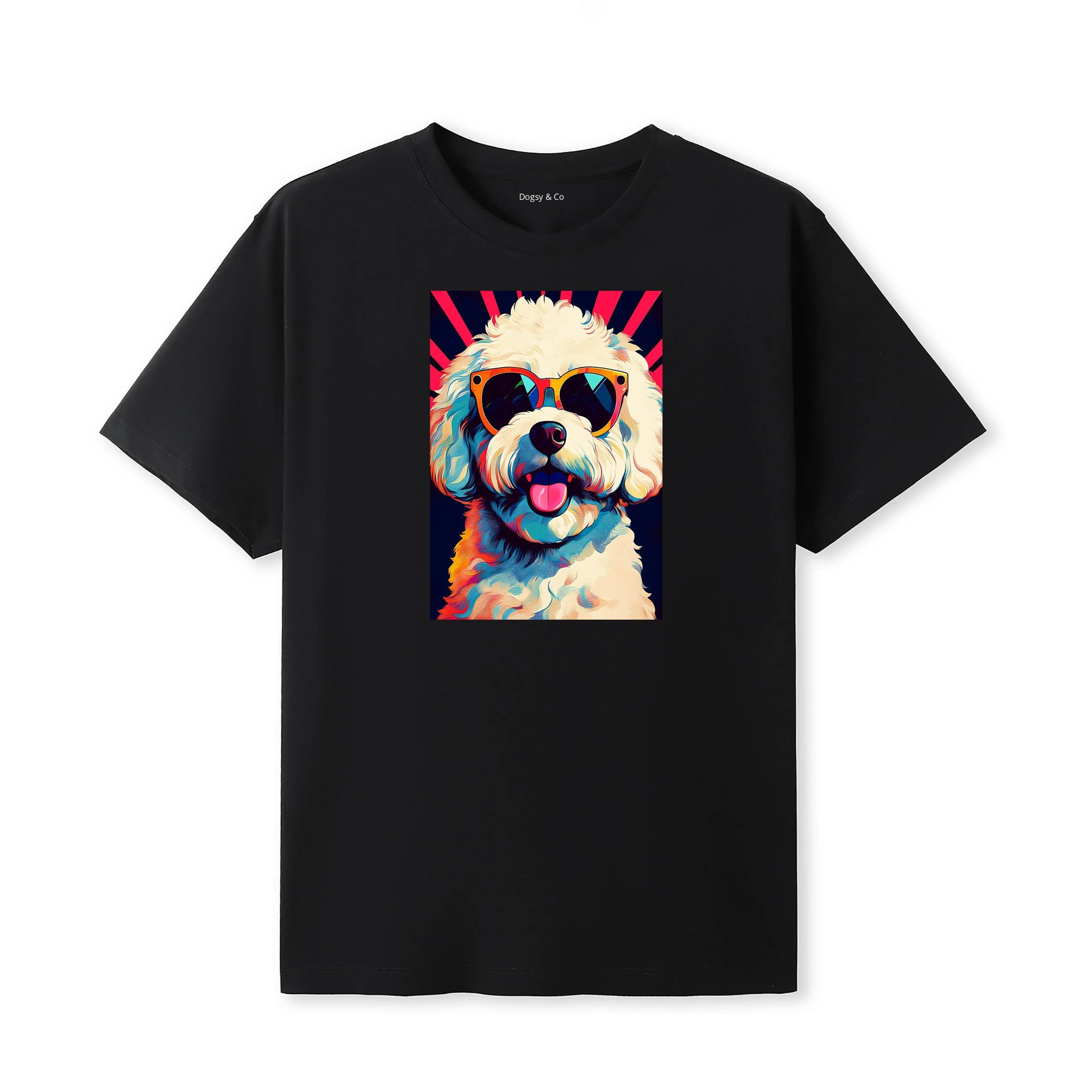Bichon Frise Sunnies Dog T-Shirt V3 Black