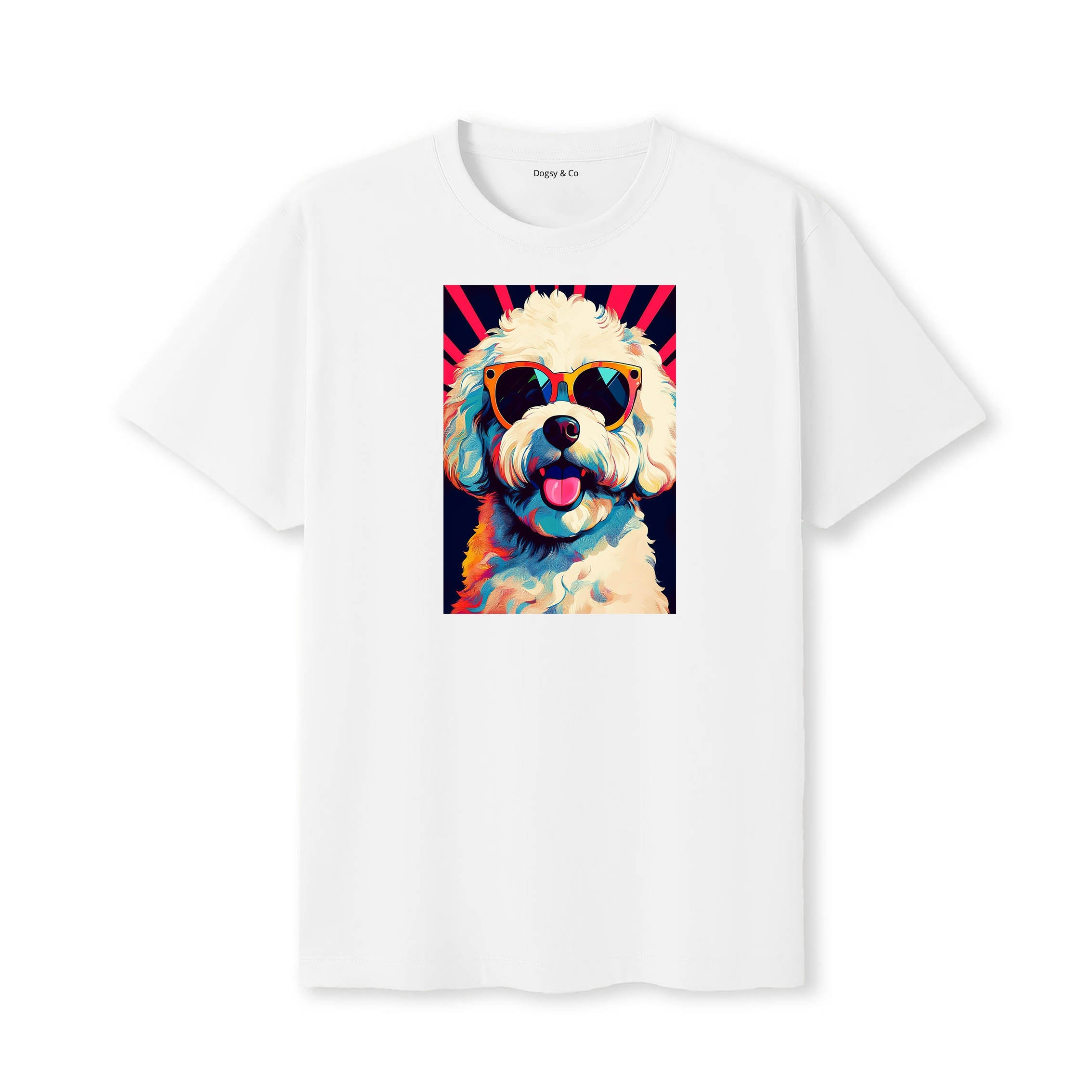 Bichon Frise Sunnies Dog T-Shirt V3 White