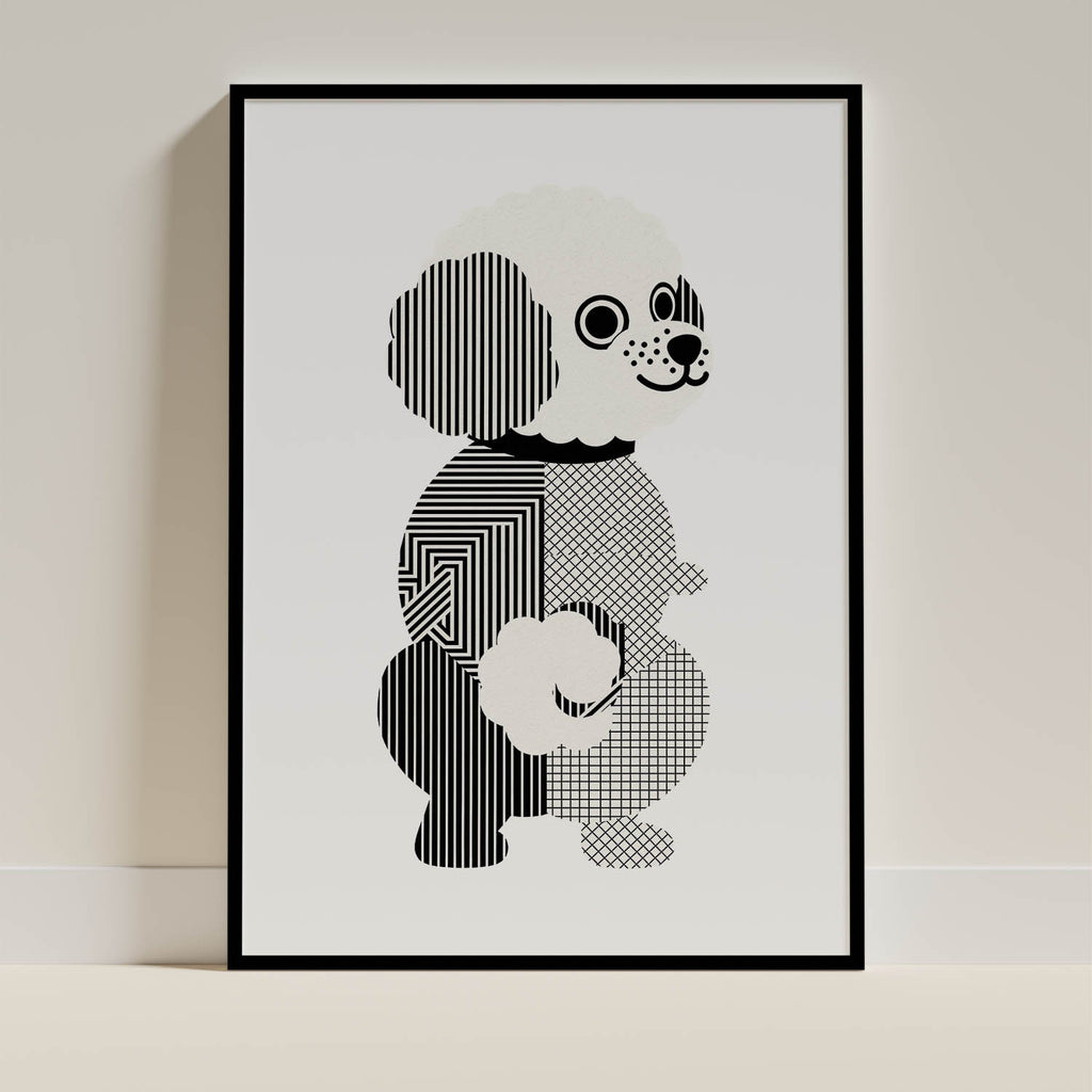 Bichon Frise Geometric Line Art mockup