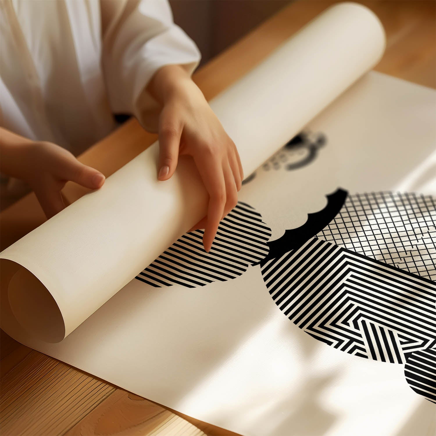 Bichon Frise Geometric Line Art mockup
