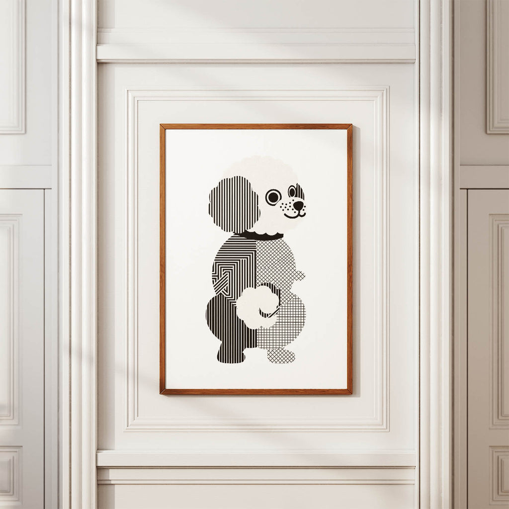 Bichon Frise Geometric Line Art mockup