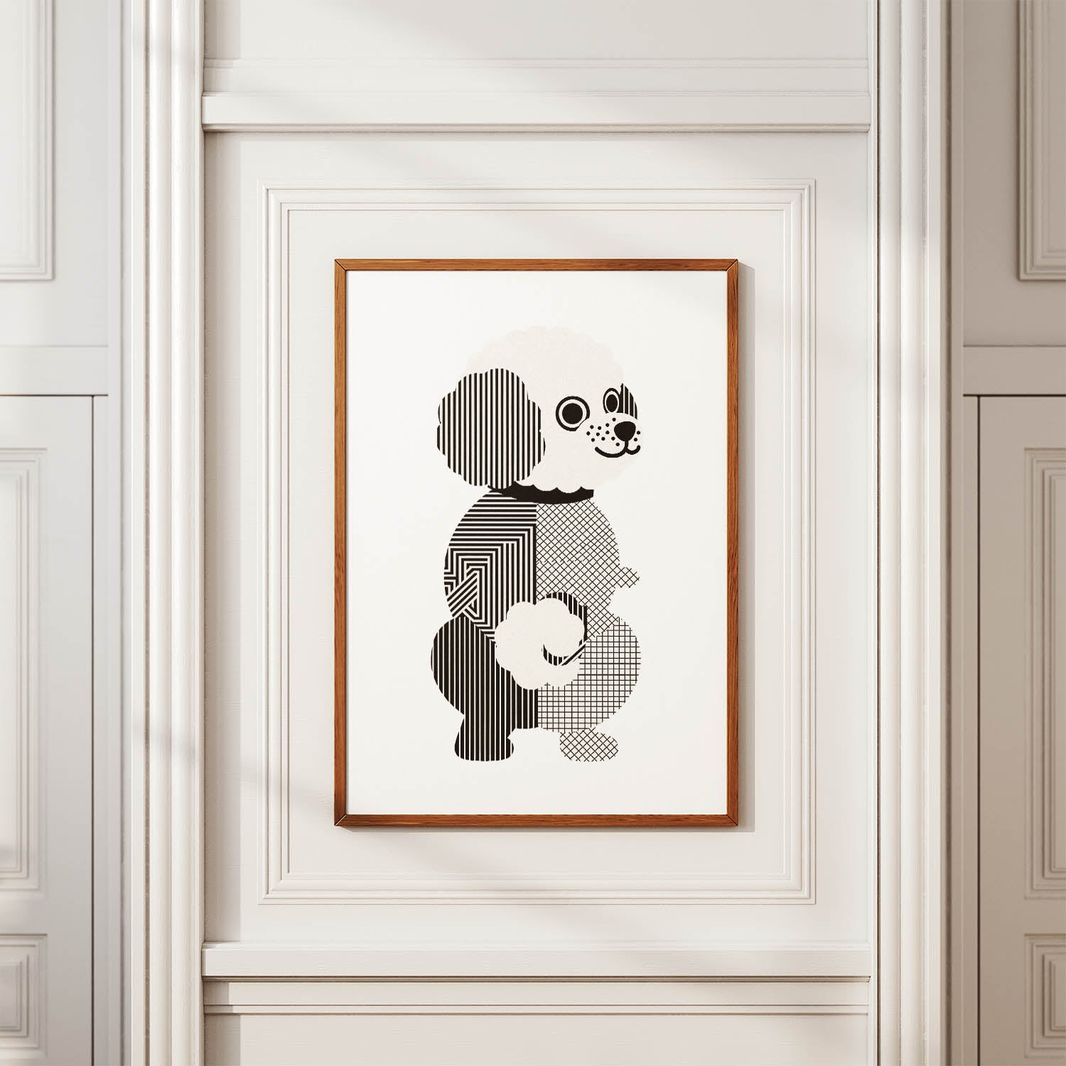 Bichon Frise Geometric Line Art mockup
