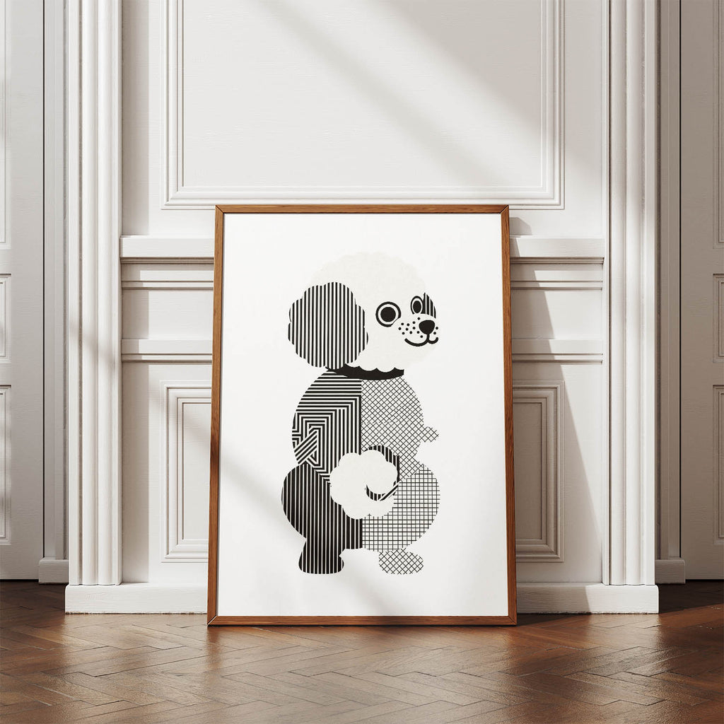 Bichon Frise Geometric Line Art mockup