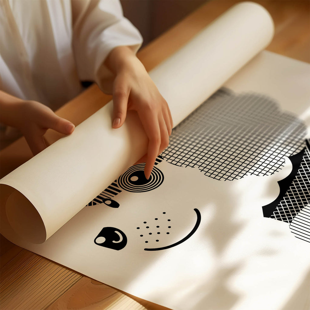 Bichon Frise Geometric Line Art mockup