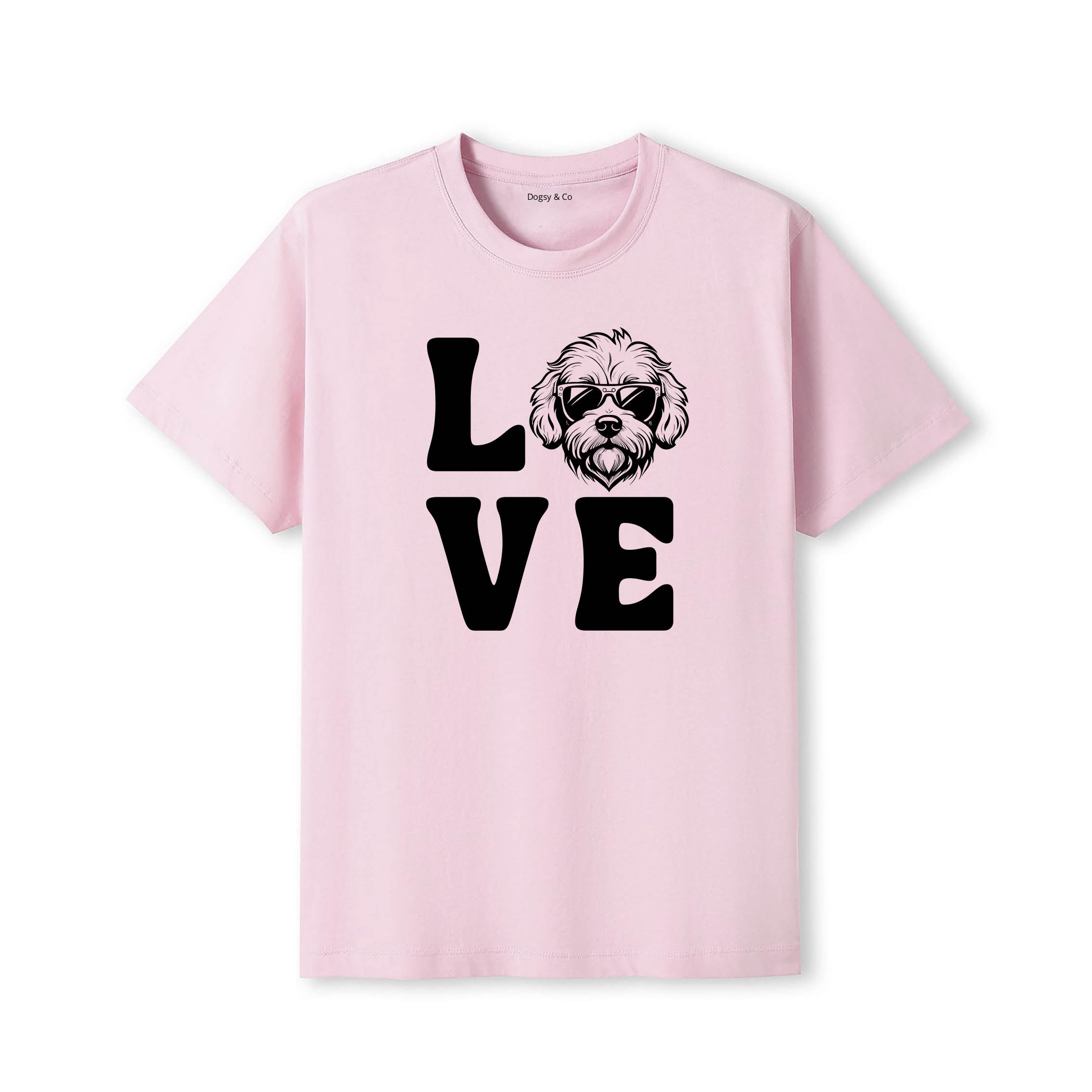 Bichon Frise LOVE DOGS Tshirt - Pink