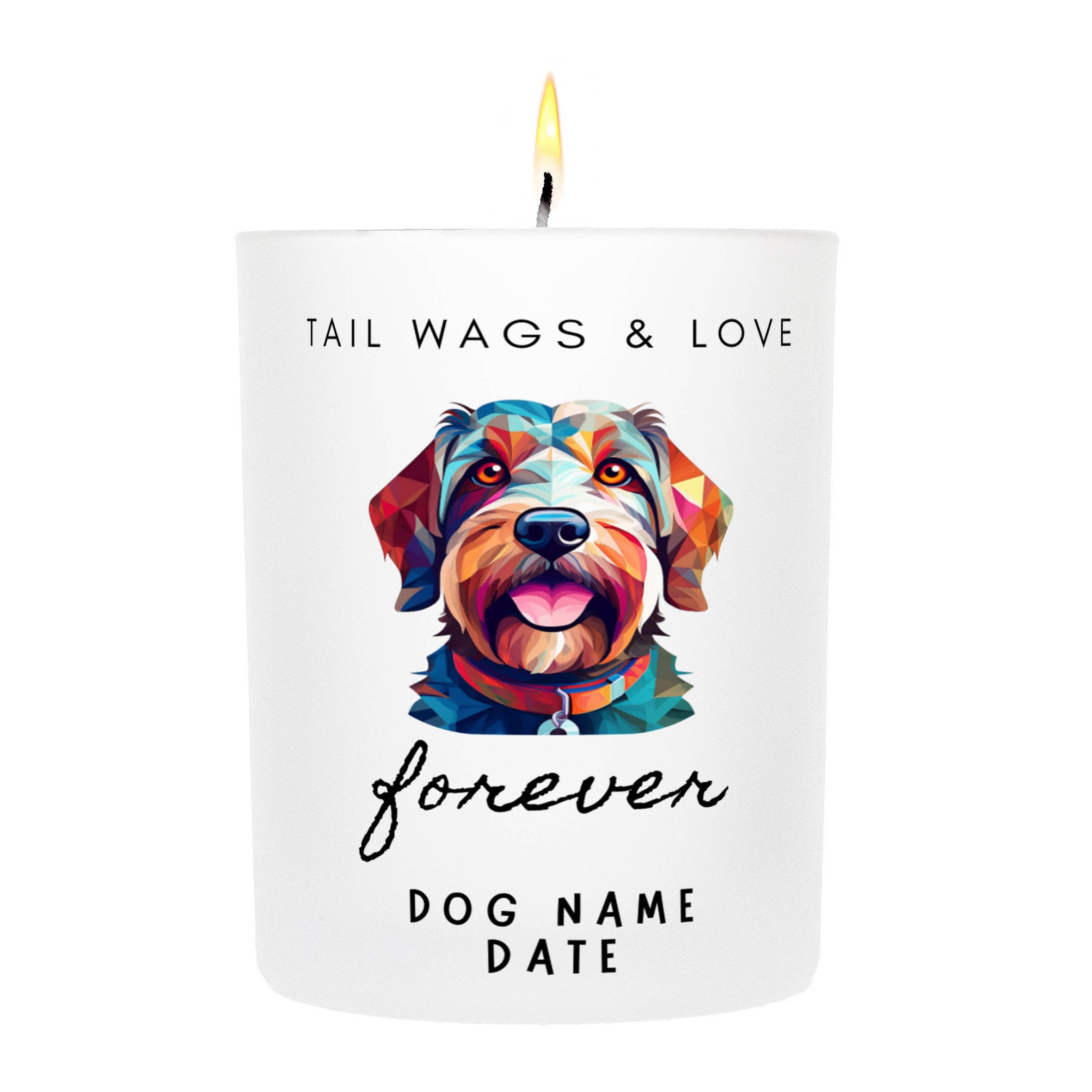 BLACK RUSSIAN TERRIER   Tail Wags & Love Custom Candle
