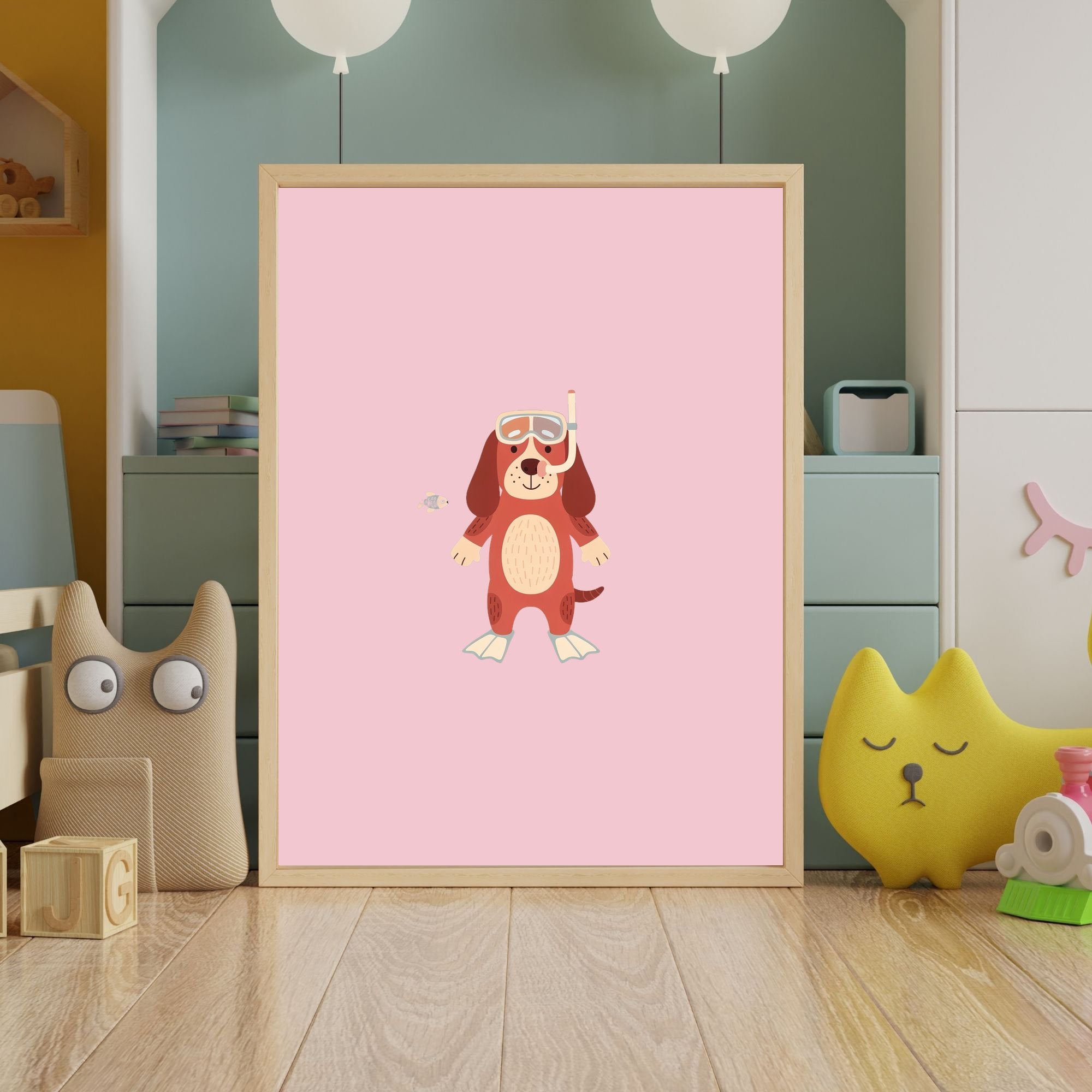 Bloodhound Kids Nursery Wall Art Print Bundle — 22 Dog Costume Designs, 5 Colours, 6 Print Sizes | Digital Download