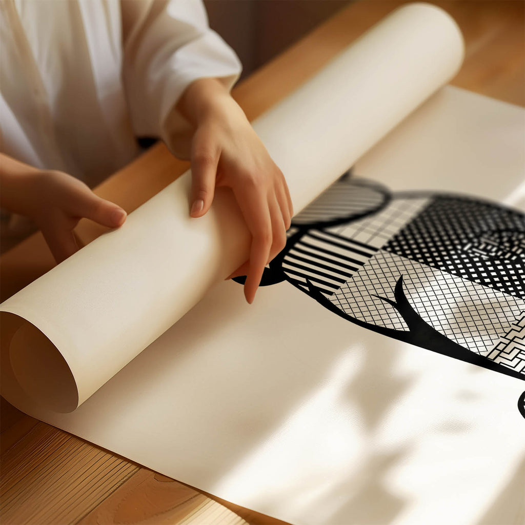 Bloodhound Geometric Line Art mockup