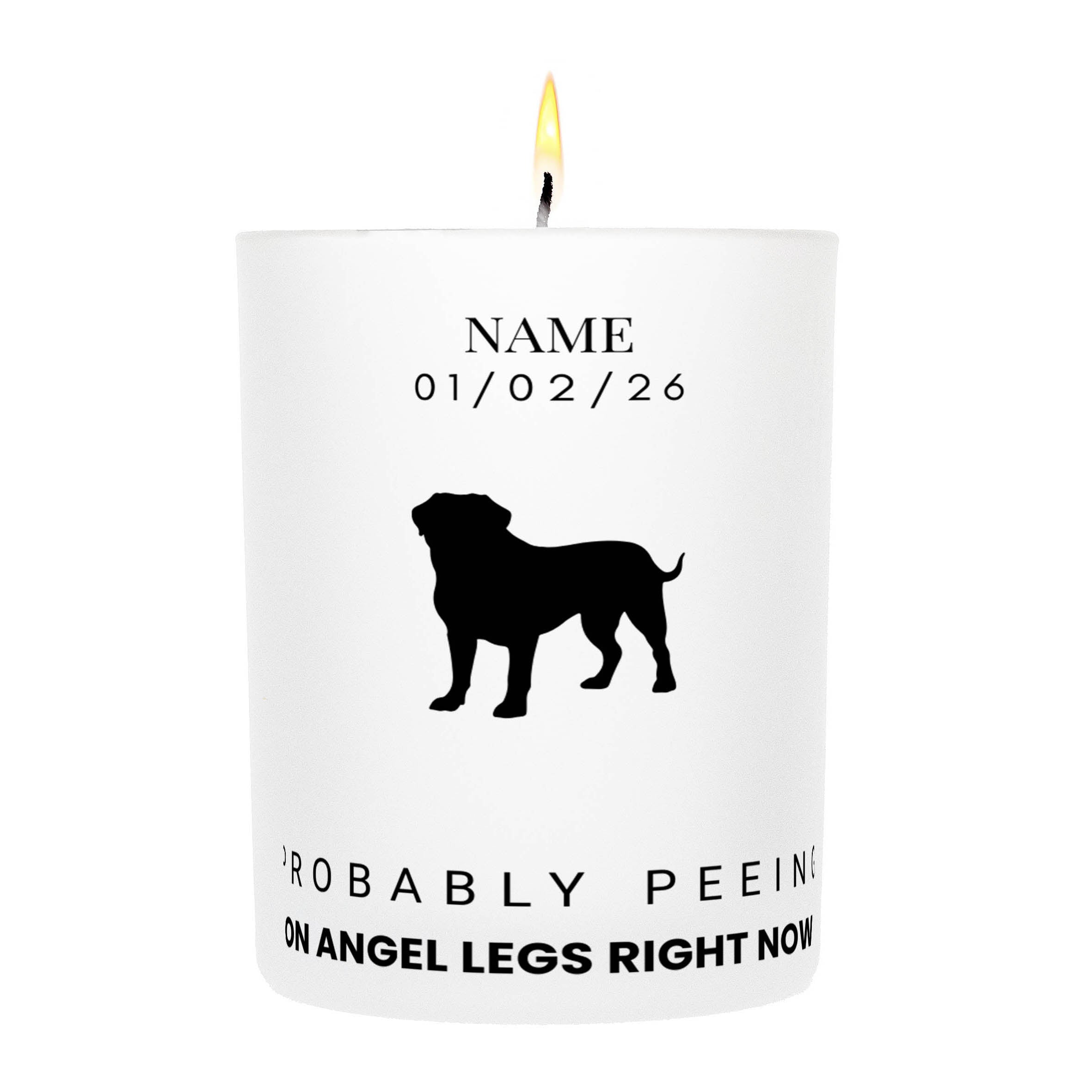 Boerboel – Probably Peeing on Angel Legs Right Now Custom Candle