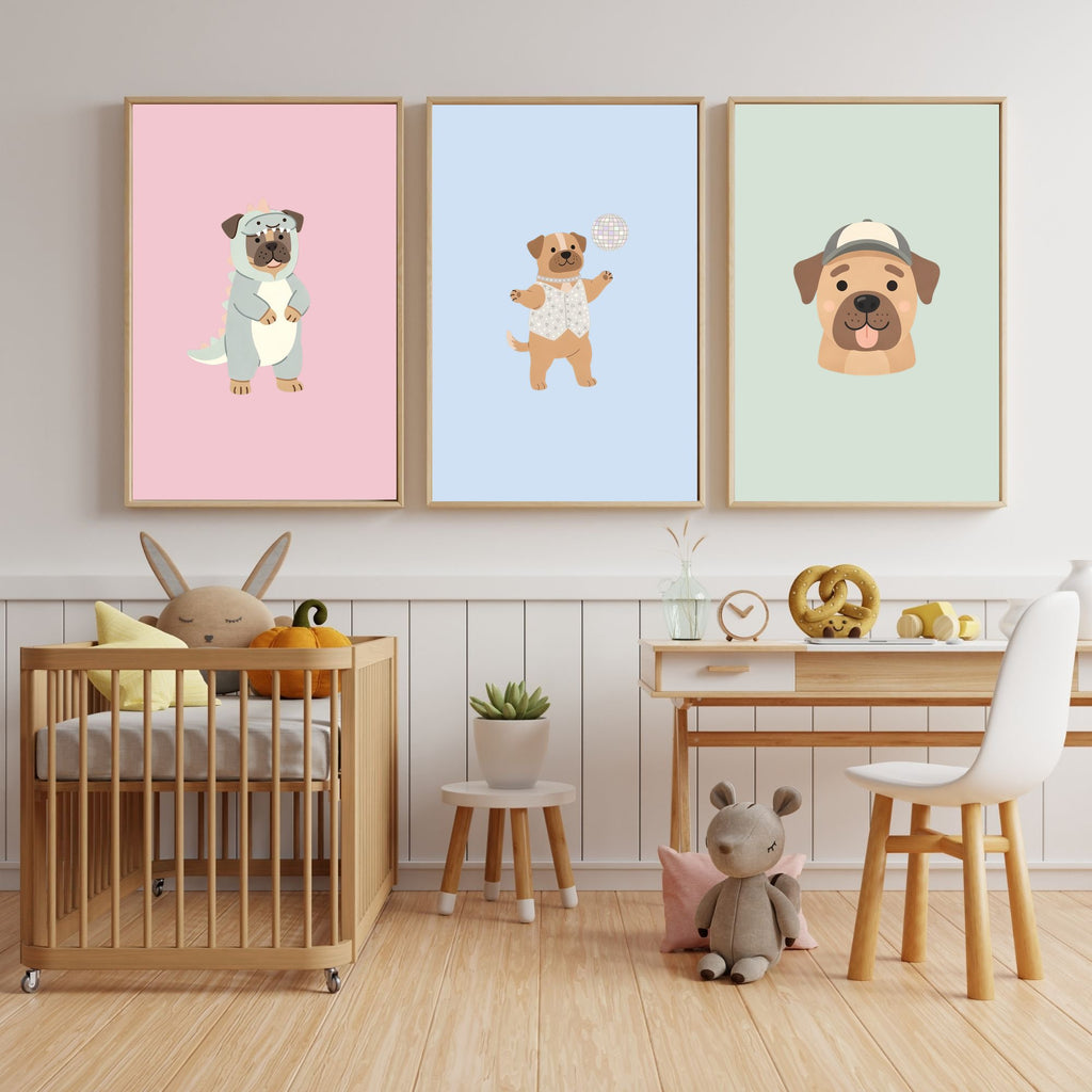 Boerboel Kids Nursery Wall Art Print Bundle — 22 Dog Costume Designs, 5 Colours, 6 Print Sizes | Digital Download