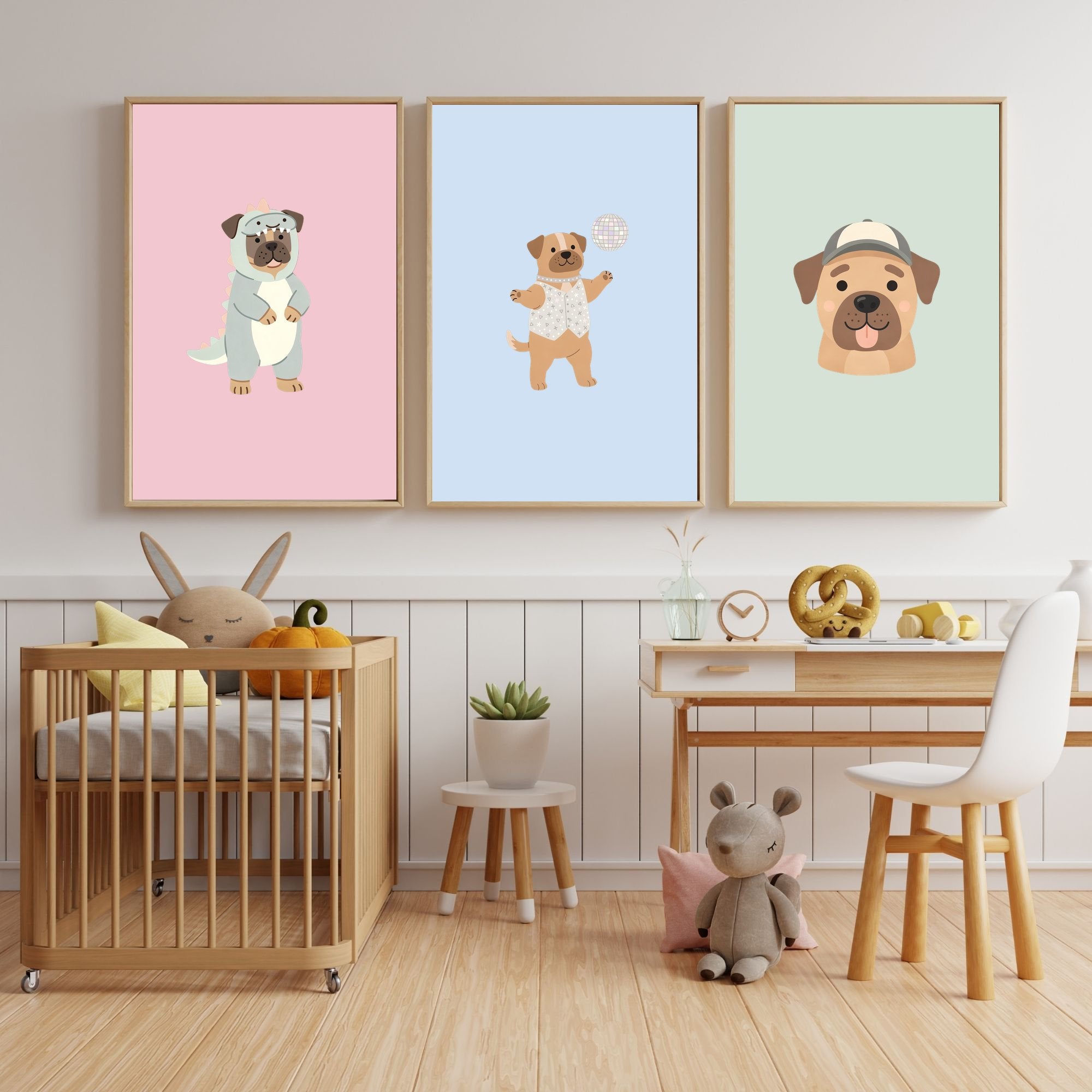 Boerboel Kids Nursery Wall Art Print Bundle — 22 Dog Costume Designs, 5 Colours, 6 Print Sizes | Digital Download