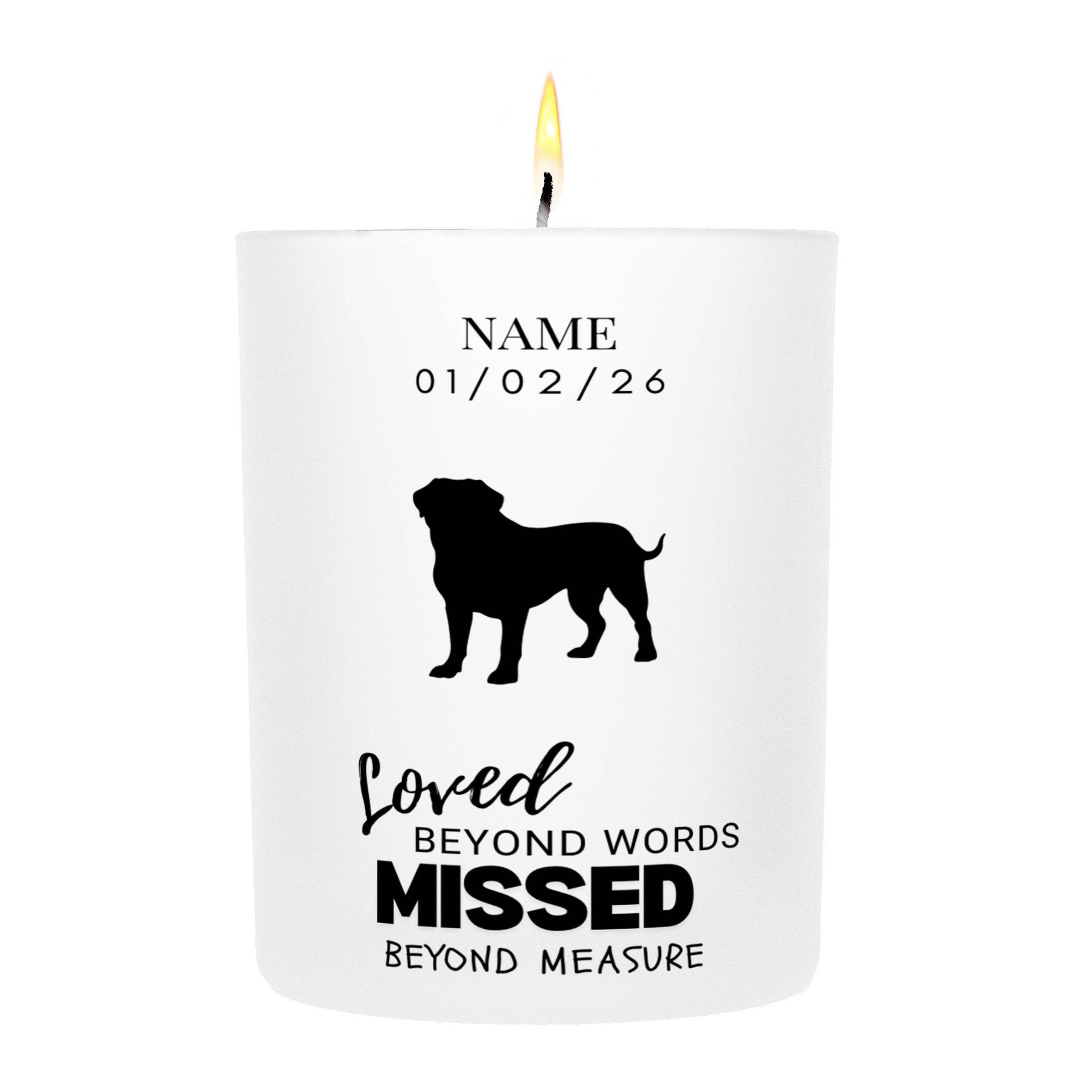Boerboel – Loved Beyond Words, Missed Beyond Measure Custom Candle | Dogsy & Co