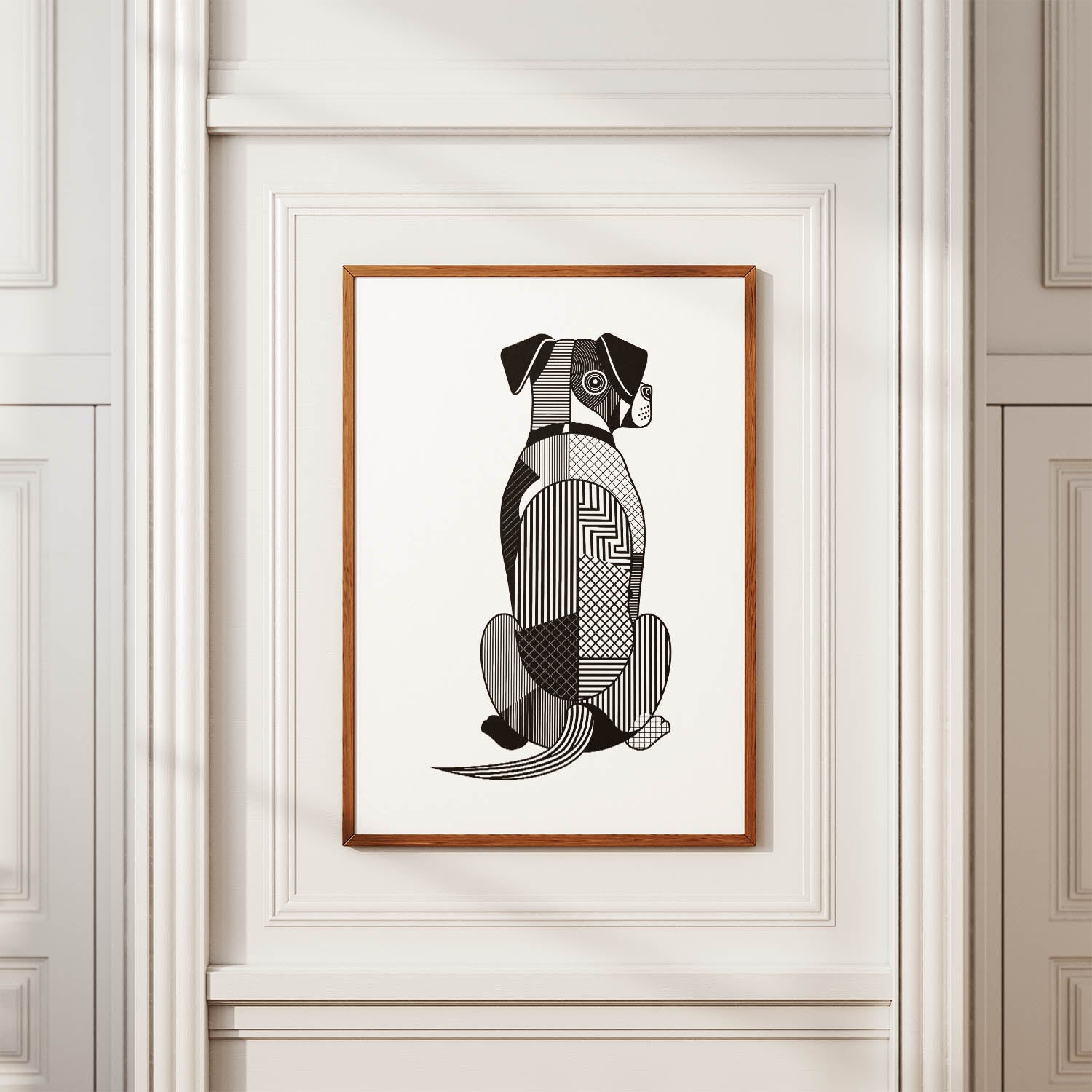 Boerboel Geometric Line Art mockup