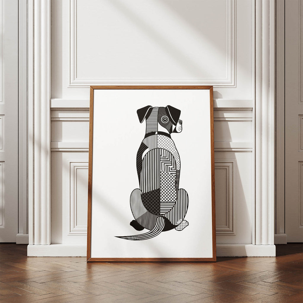 Boerboel Geometric Line Art mockup