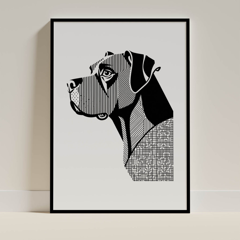 Boerboel Geometric Line Art mockup
