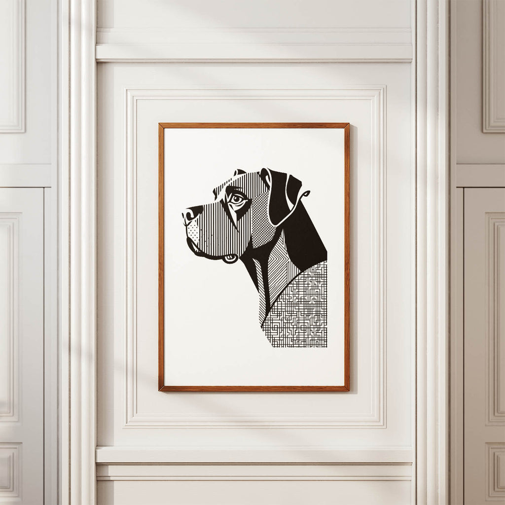 Boerboel Geometric Line Art mockup