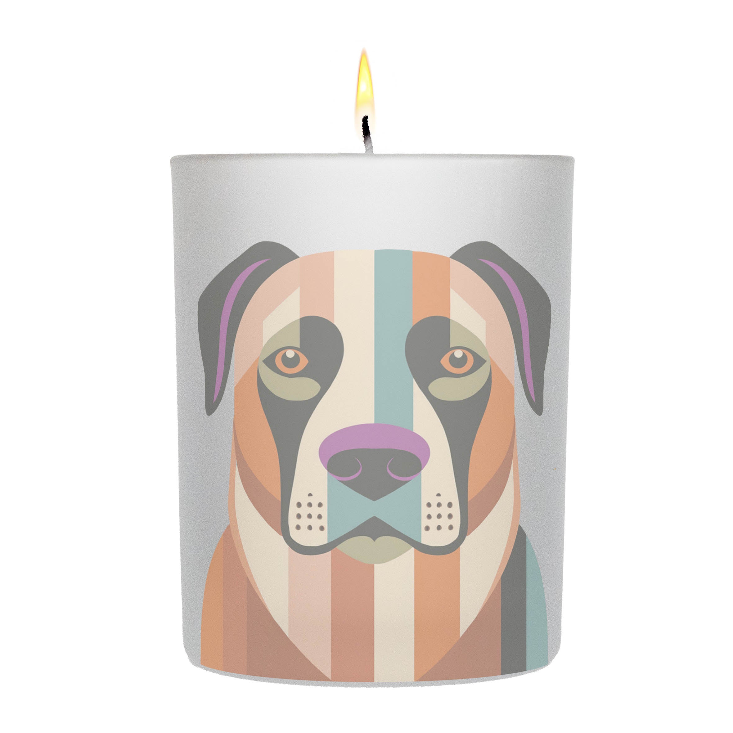 Boerboel Graphic Retro Chic Frosted Candle | Dogsy & Co