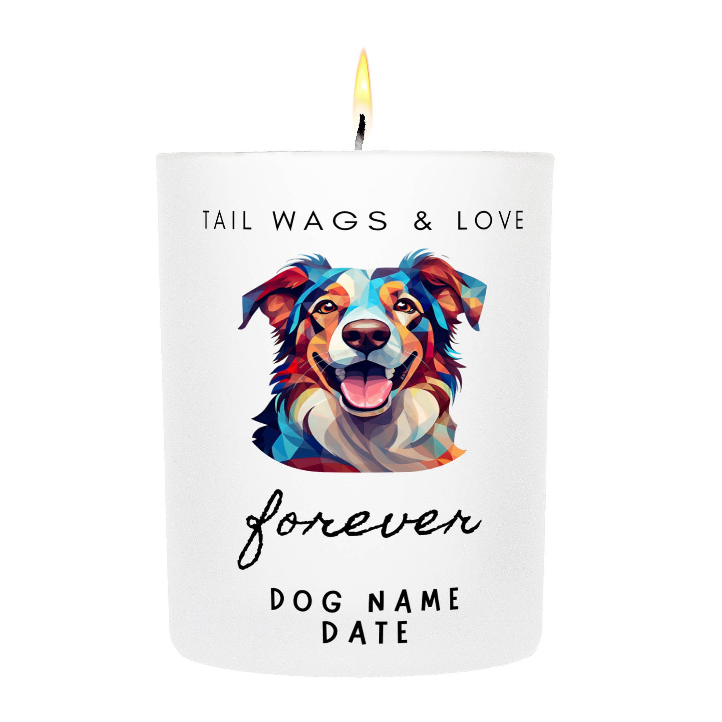 BORDER COLLIE   Tail Wags & Love Custom Candle