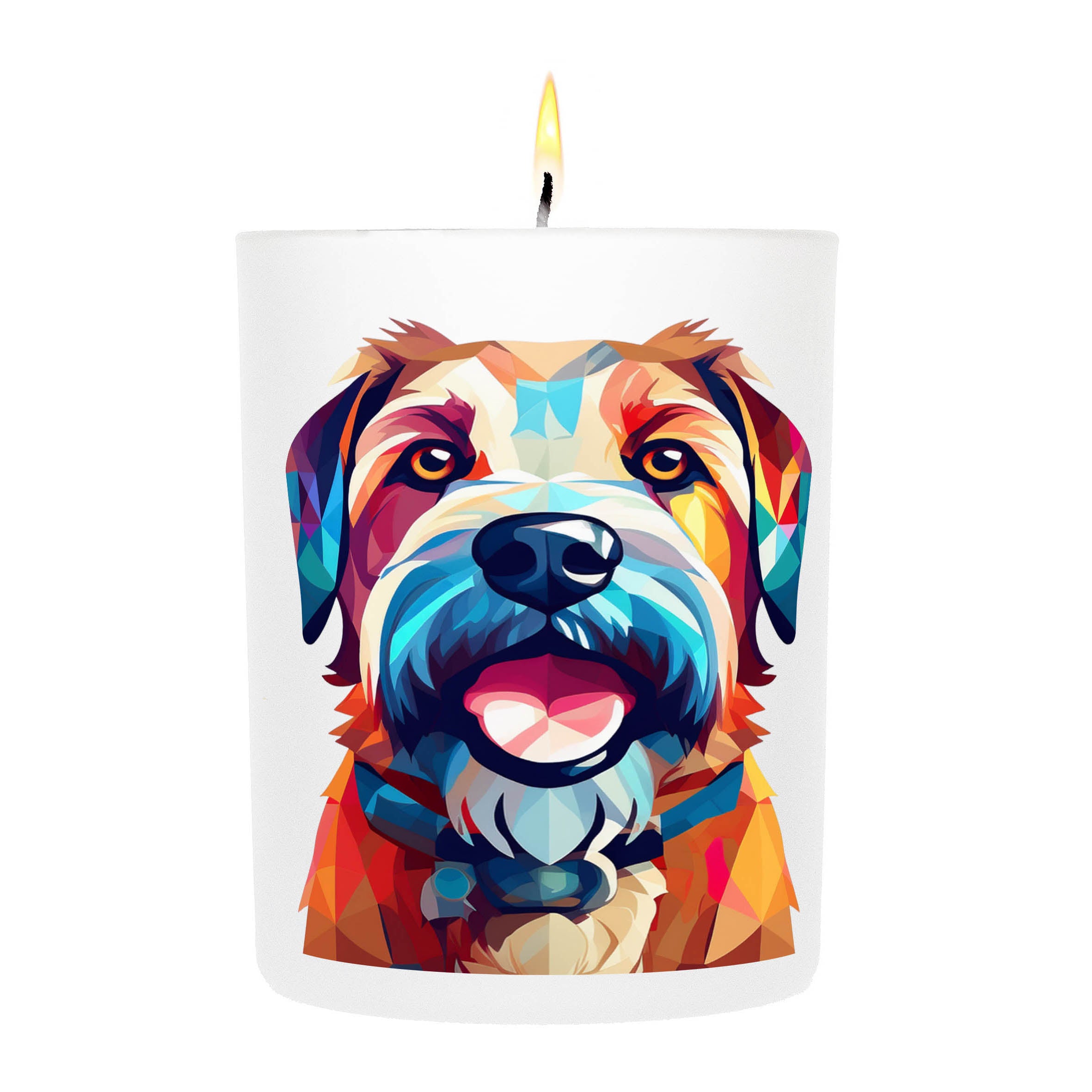 Border Terrier Graphic Bold Dog Candle