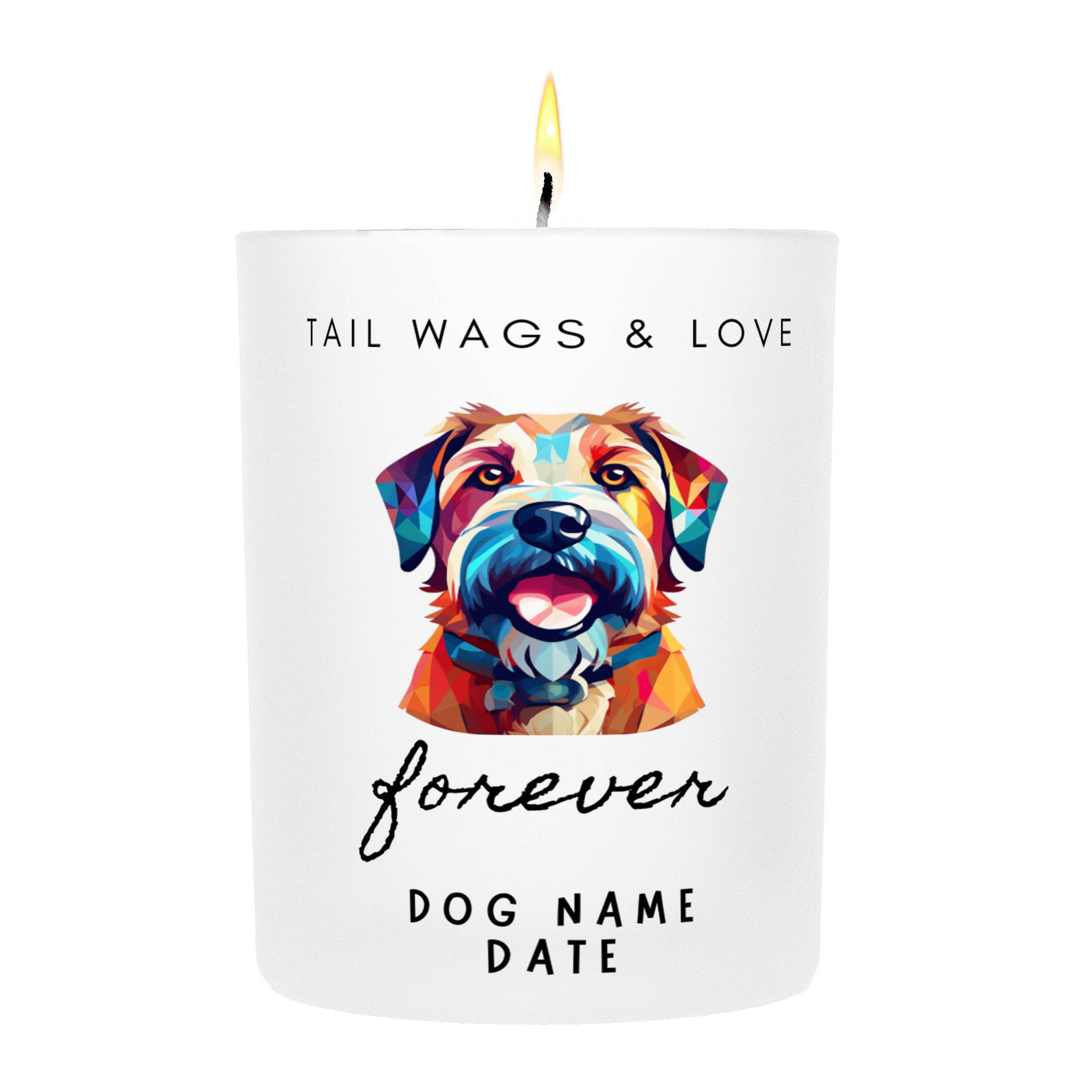 BORDER TERRIER   Tail Wags & Love Custom Candle