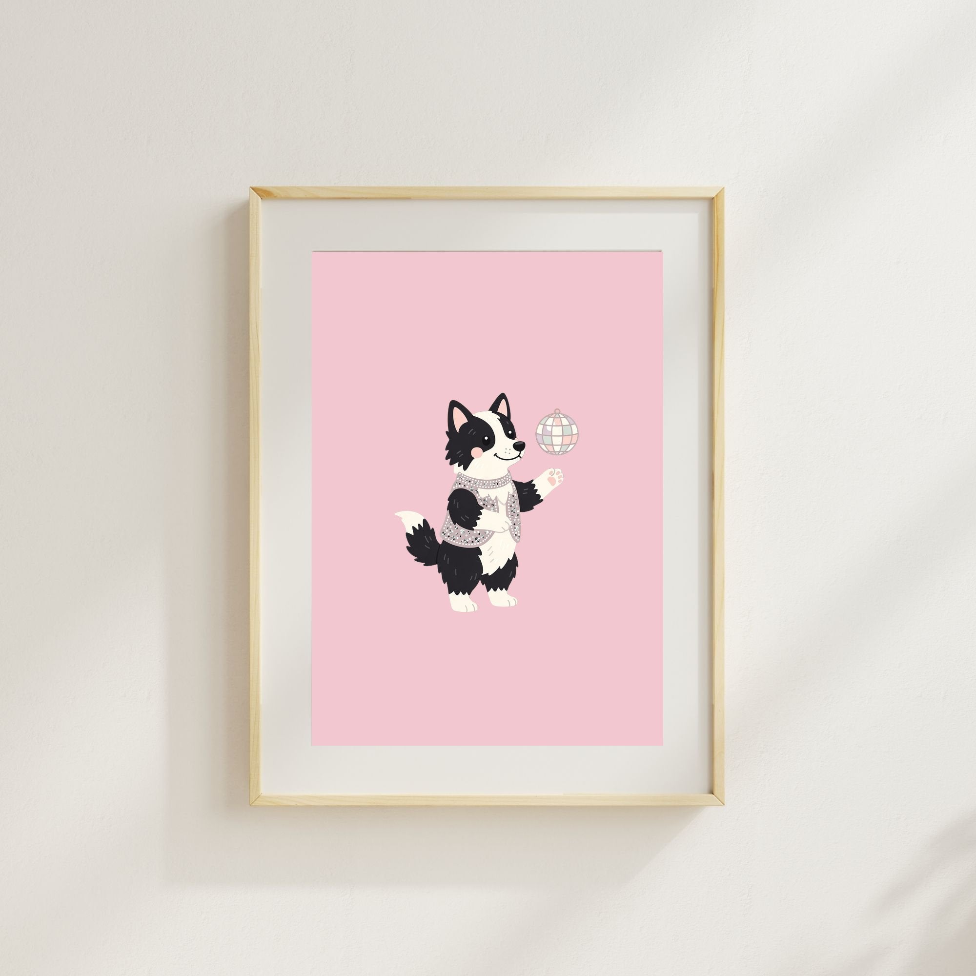 Border Collie Kids Nursery Wall Art Print Bundle — 22 Dog Costume Designs, 5 Colours, 6 Print Sizes | Digital Download