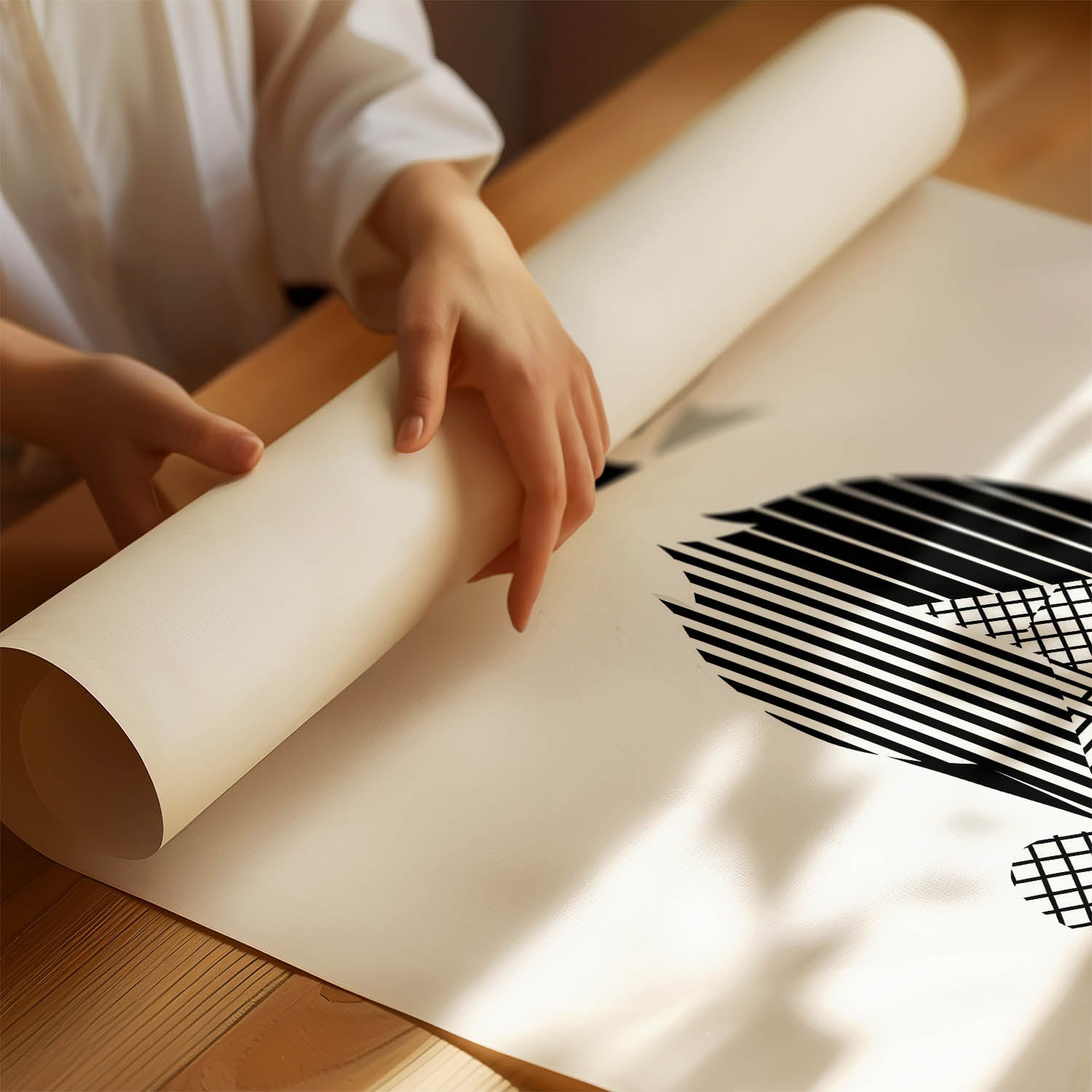 Border Collie Geometric Line Art mockup