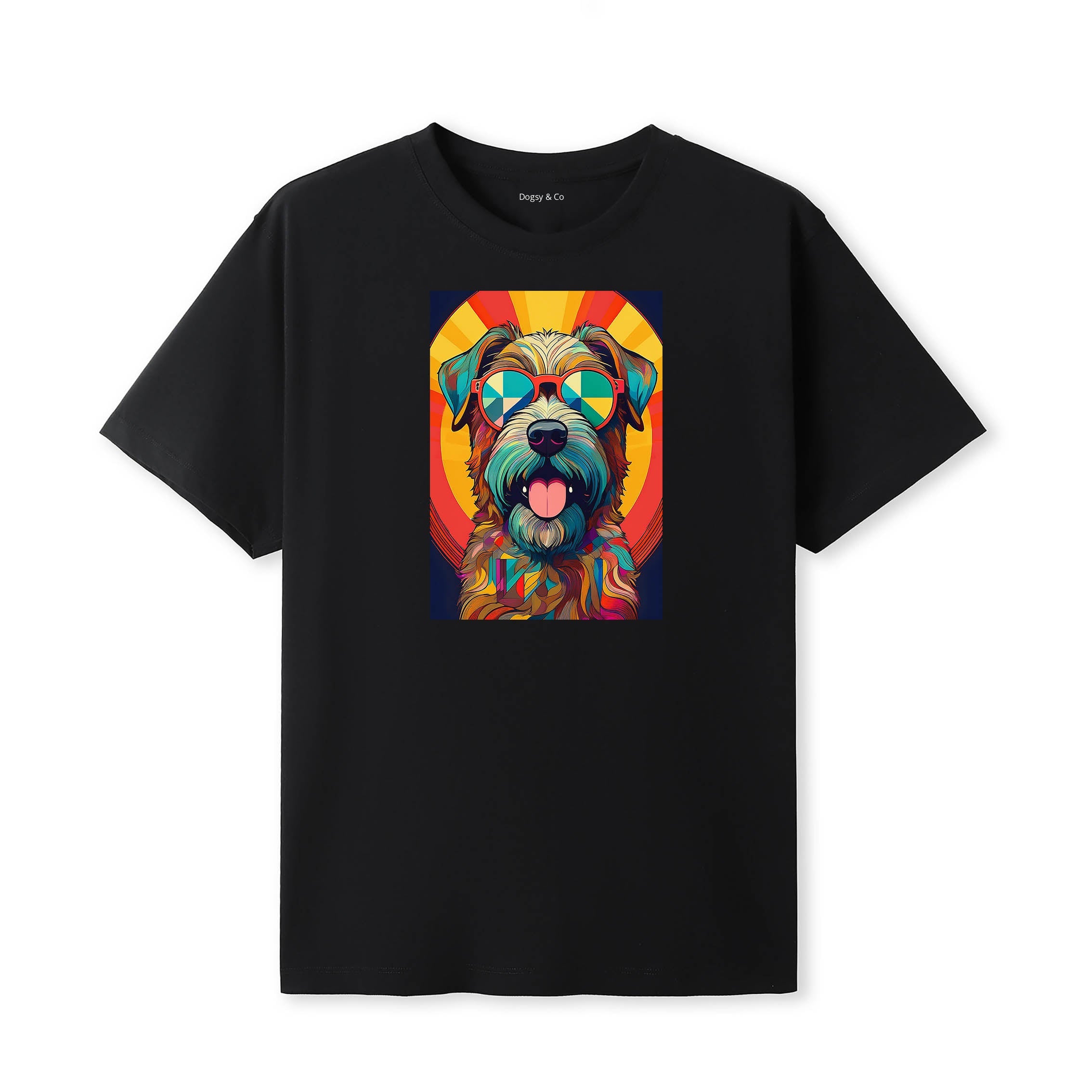 Border Terrier Sunnies Dog T-Shirt V1 Black
