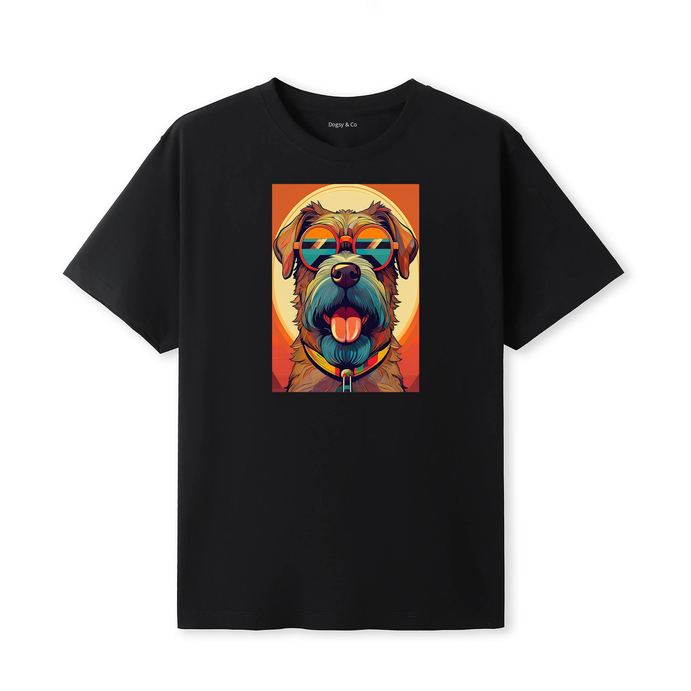 Border Terrier Sunnies Dog T-Shirt V2 Black